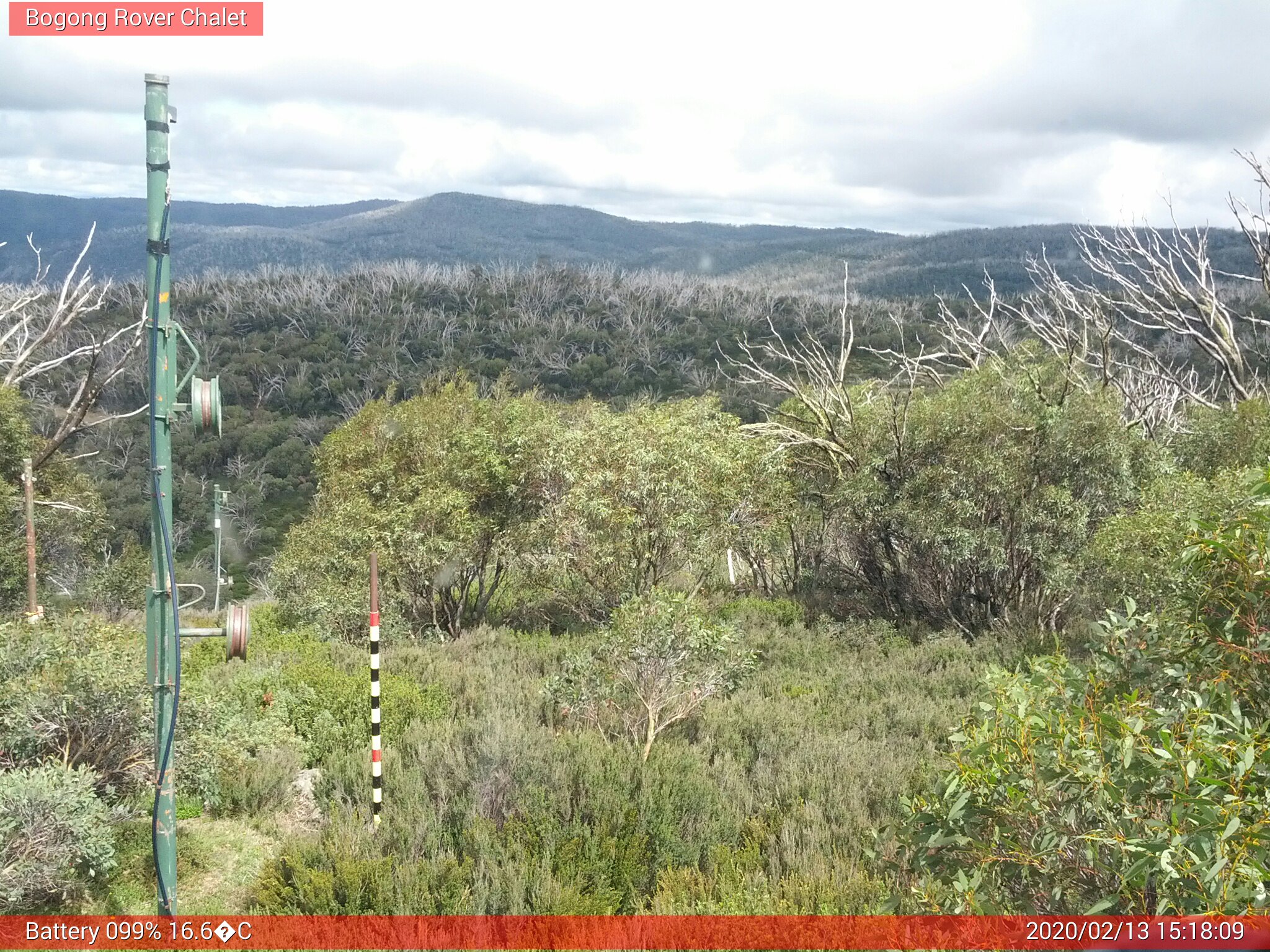 Bogong Web Cam 3:18pm Thursday 13th of February 2020