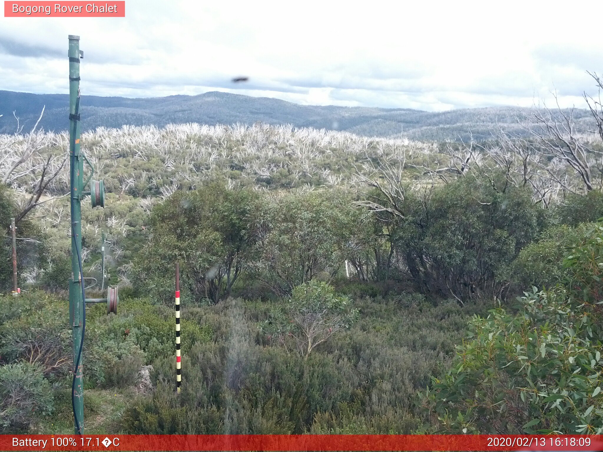 Bogong Web Cam 4:18pm Thursday 13th of February 2020