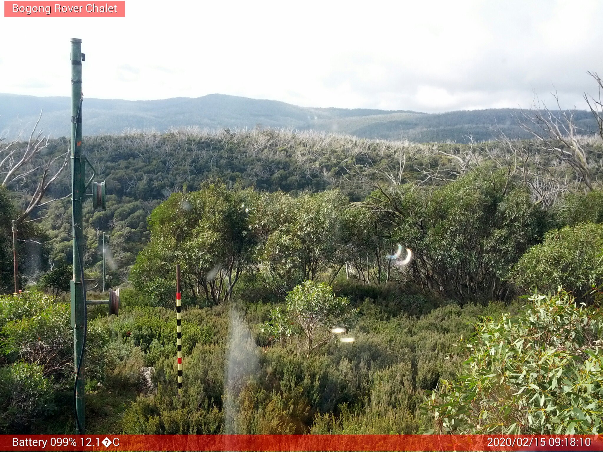 Bogong Web Cam 9:18am Saturday 15th of February 2020