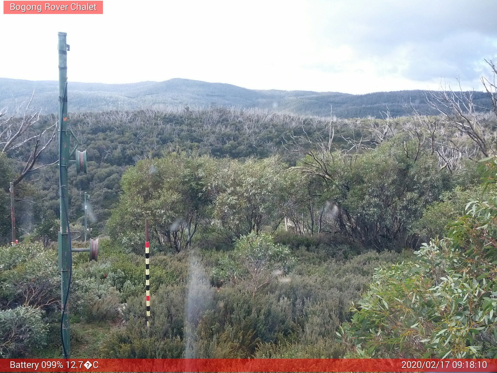 Bogong Web Cam 9:18am Monday 17th of February 2020