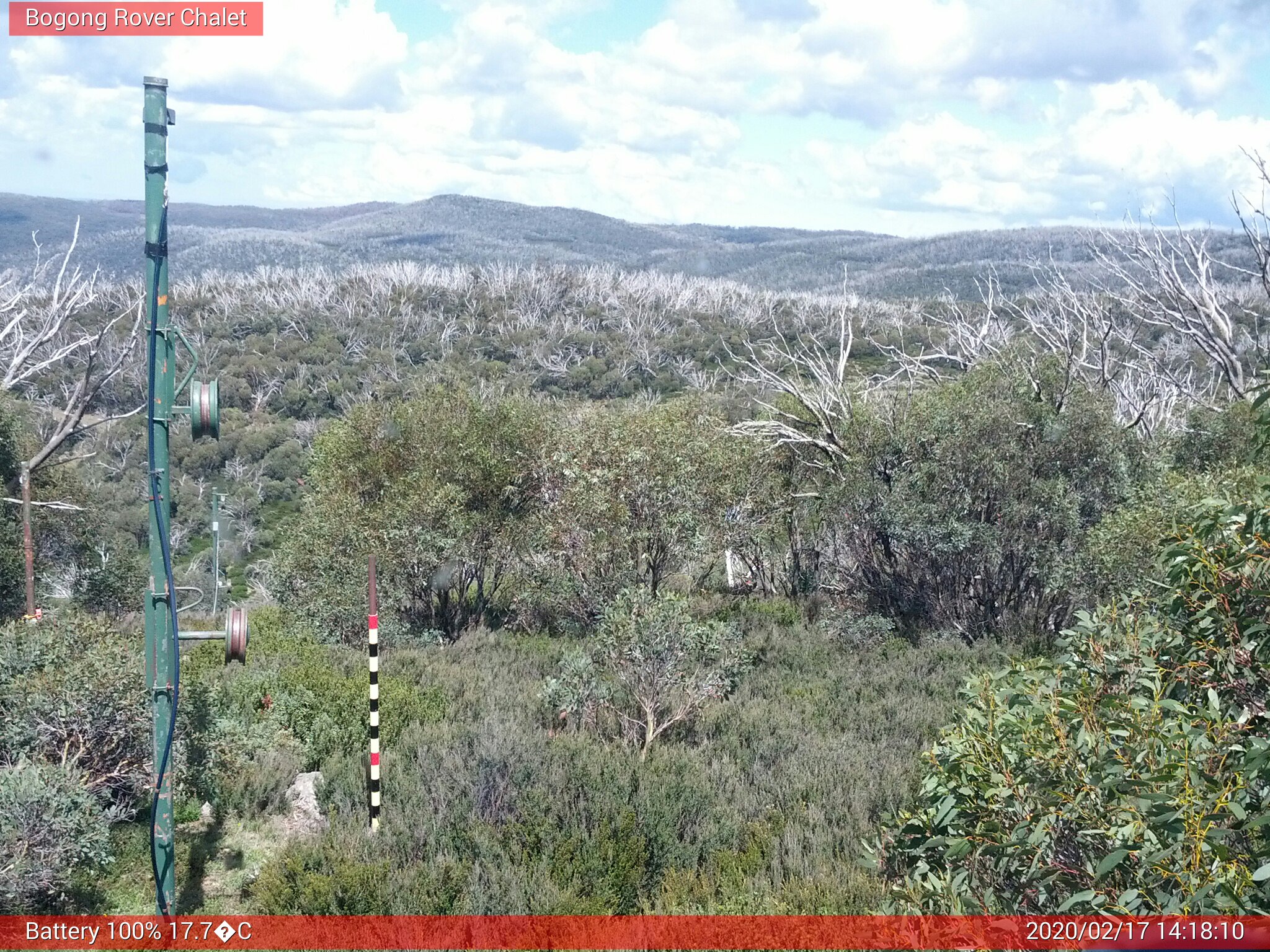 Bogong Web Cam 2:18pm Monday 17th of February 2020