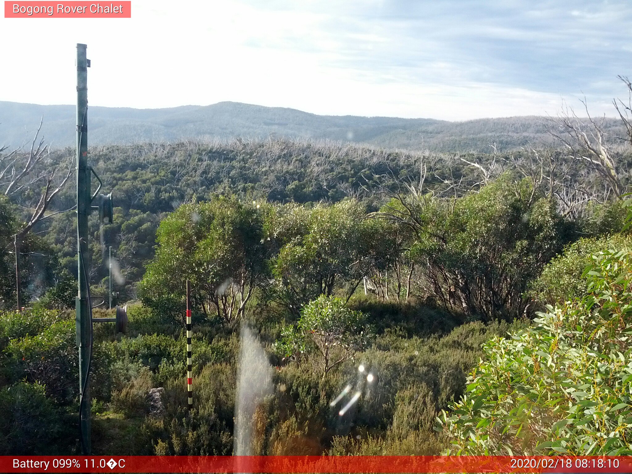 Bogong Web Cam 8:18am Tuesday 18th of February 2020