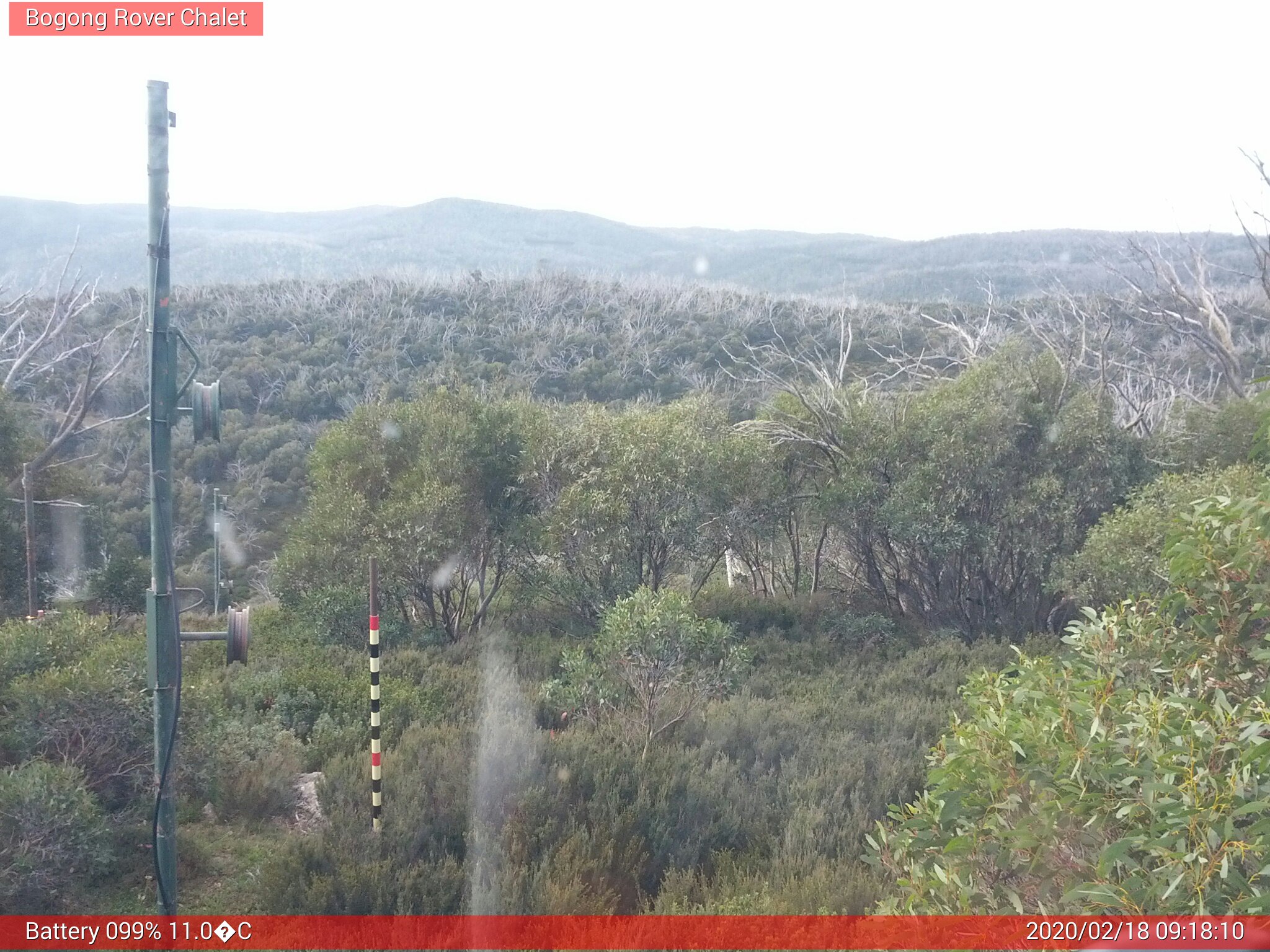 Bogong Web Cam 9:18am Tuesday 18th of February 2020