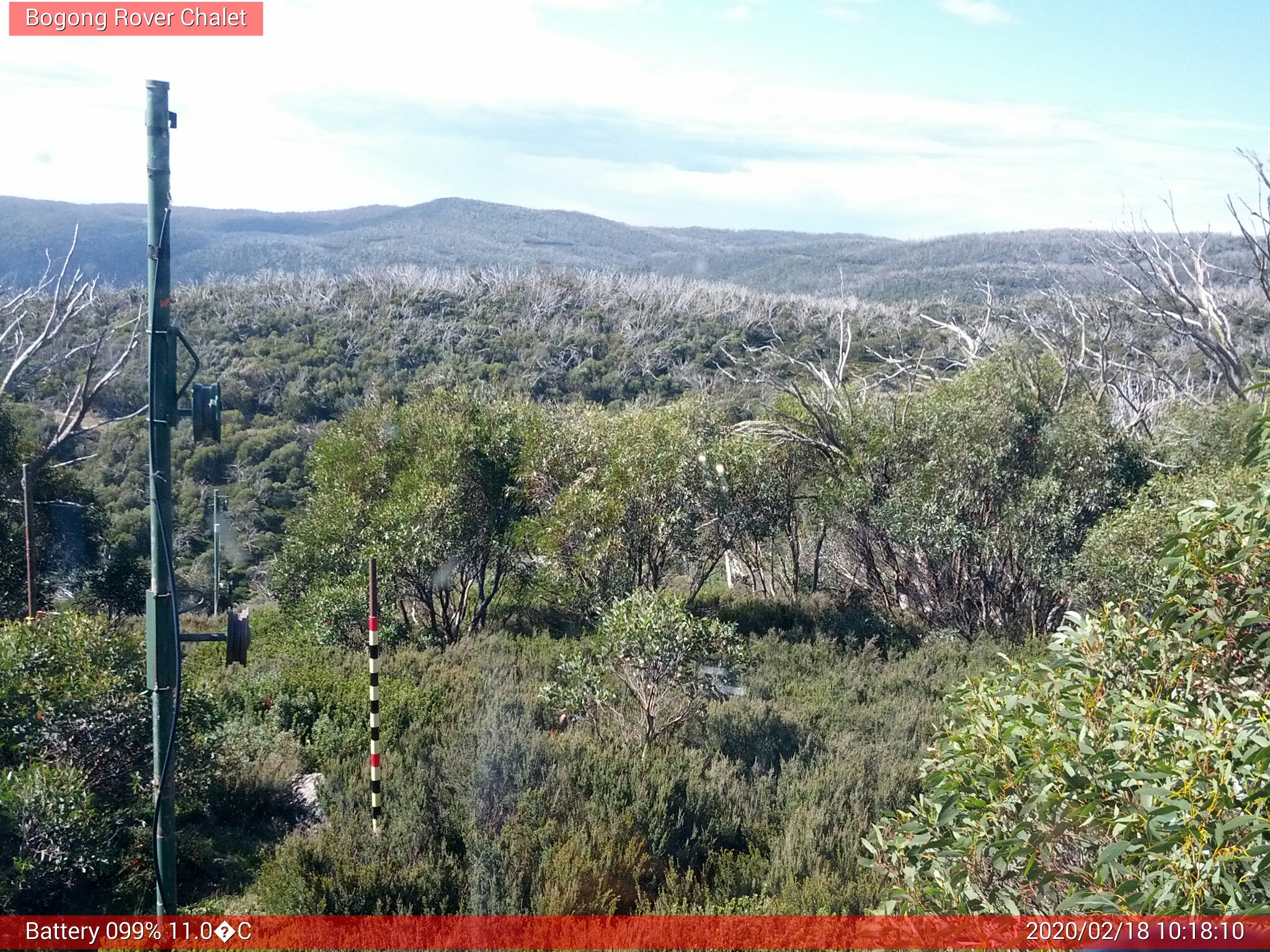 Bogong Web Cam 10:18am Tuesday 18th of February 2020