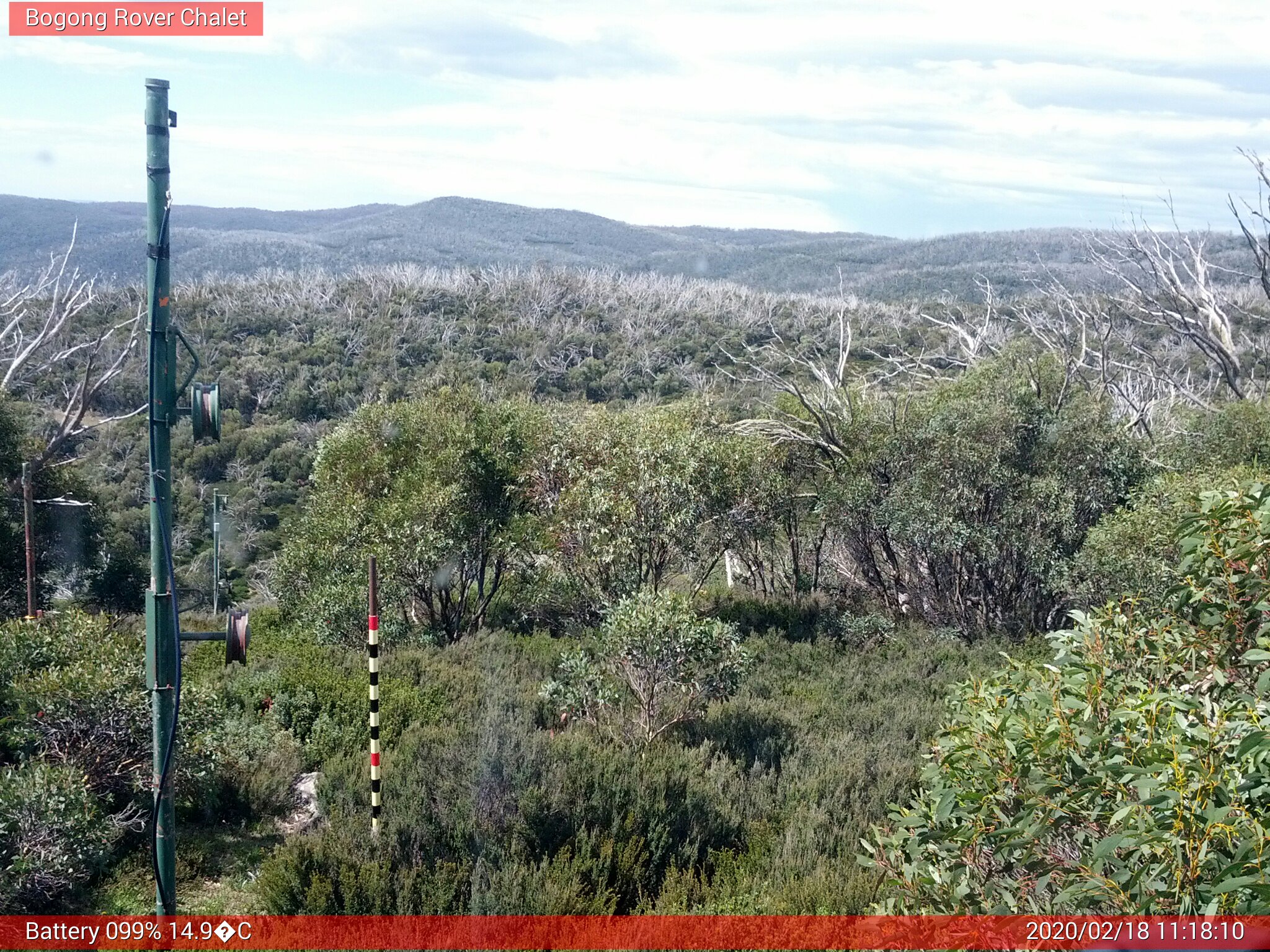 Bogong Web Cam 11:18am Tuesday 18th of February 2020