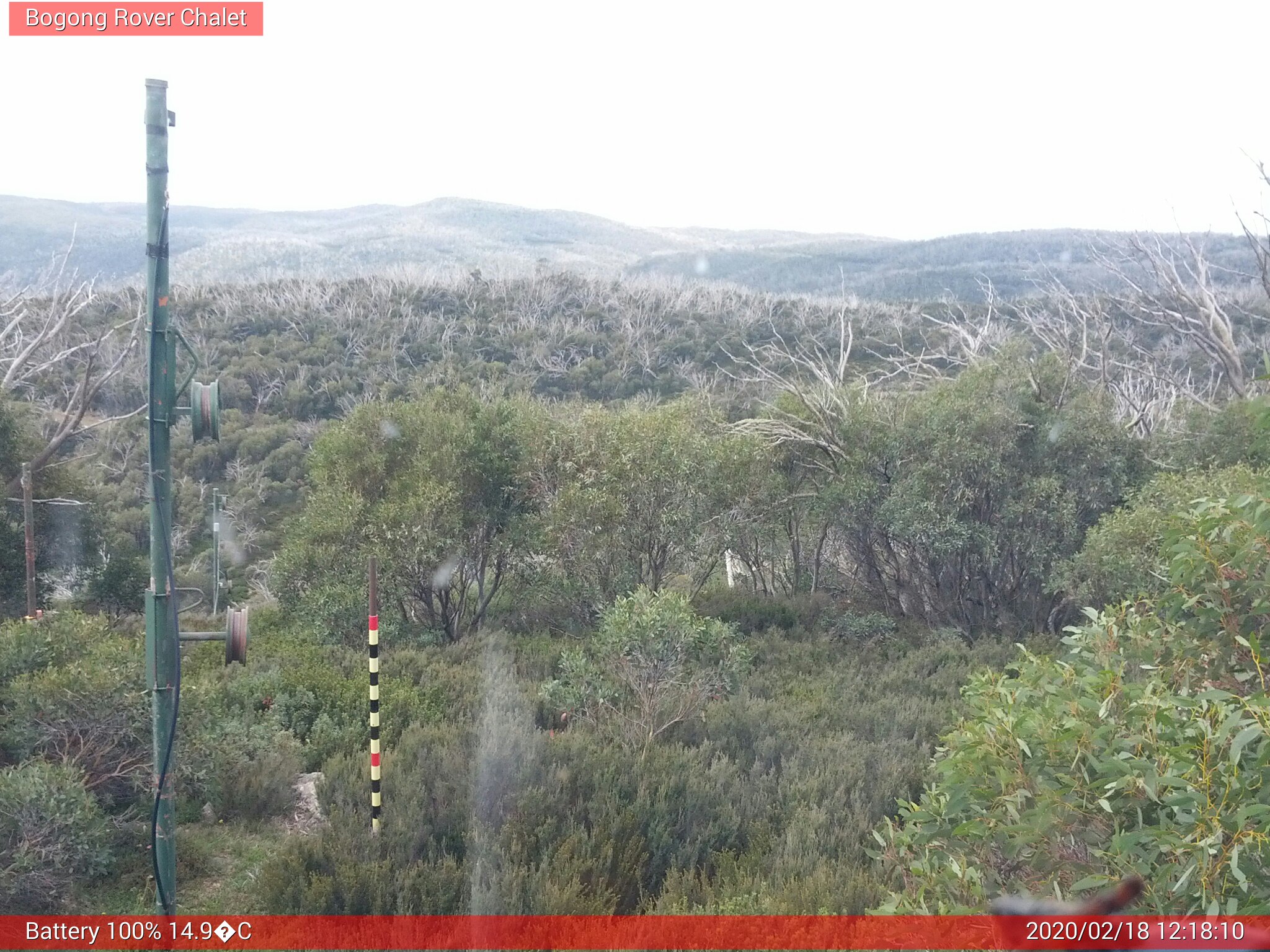 Bogong Web Cam 12:18pm Tuesday 18th of February 2020