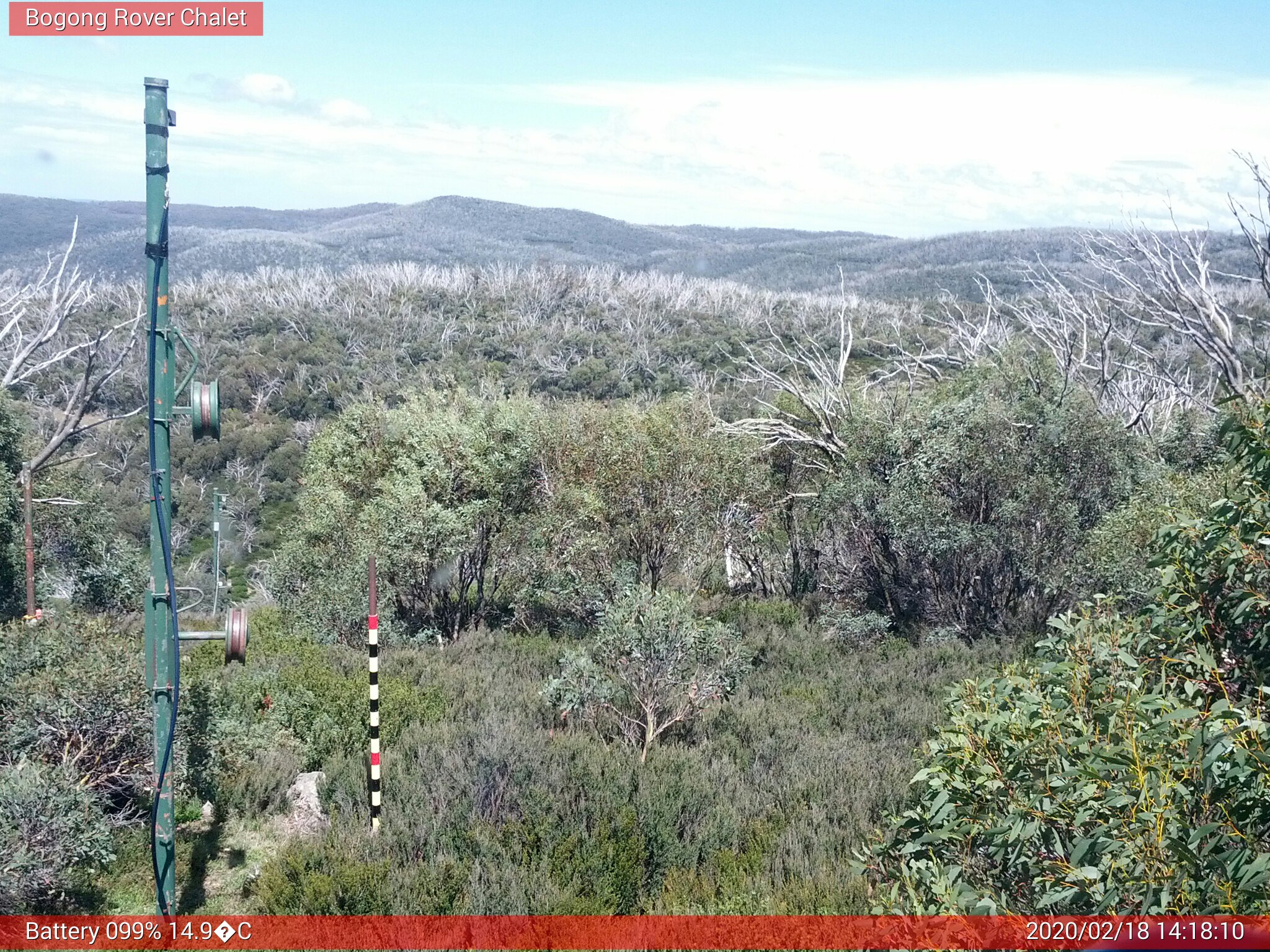 Bogong Web Cam 2:18pm Tuesday 18th of February 2020