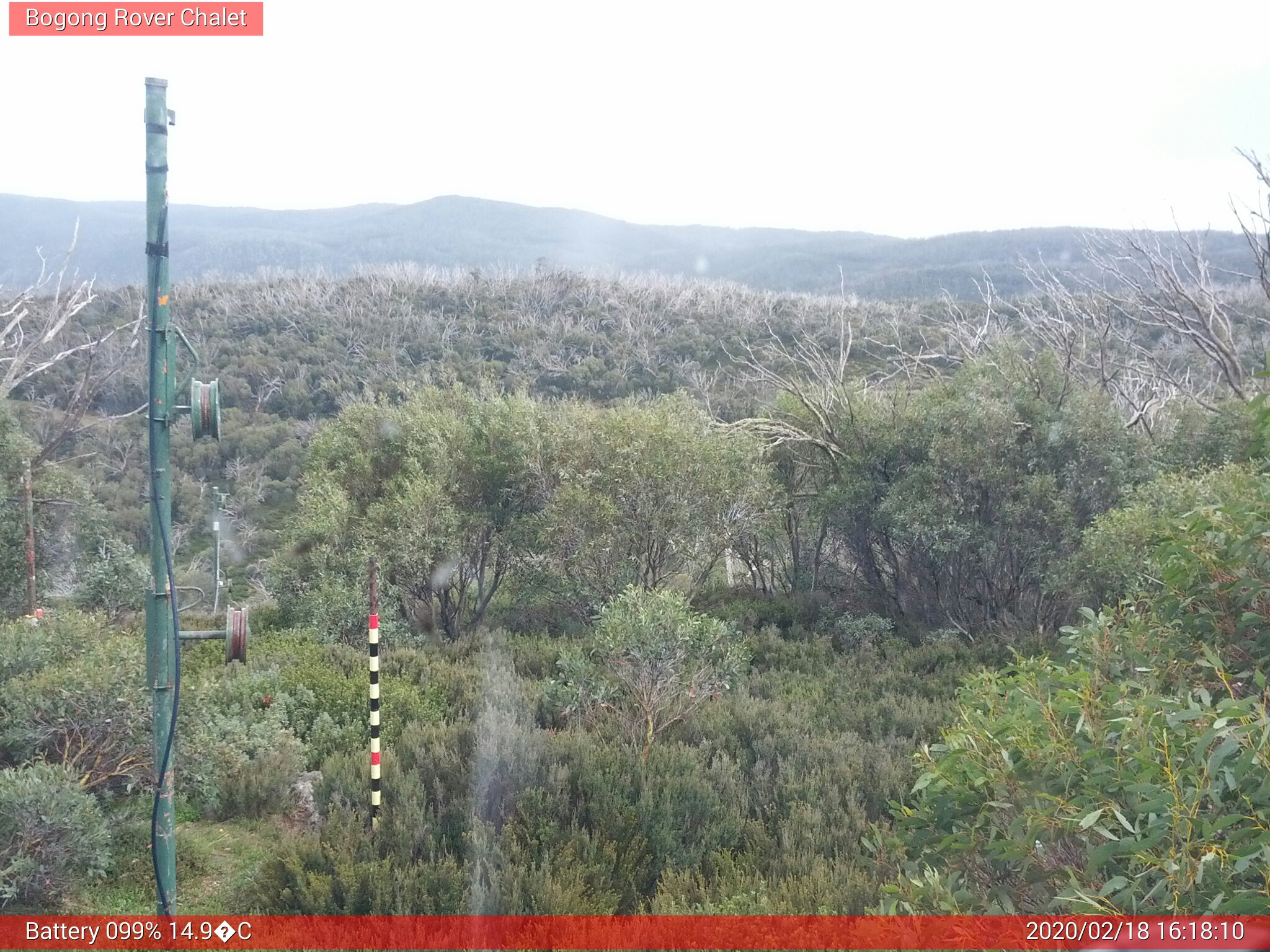 Bogong Web Cam 4:18pm Tuesday 18th of February 2020