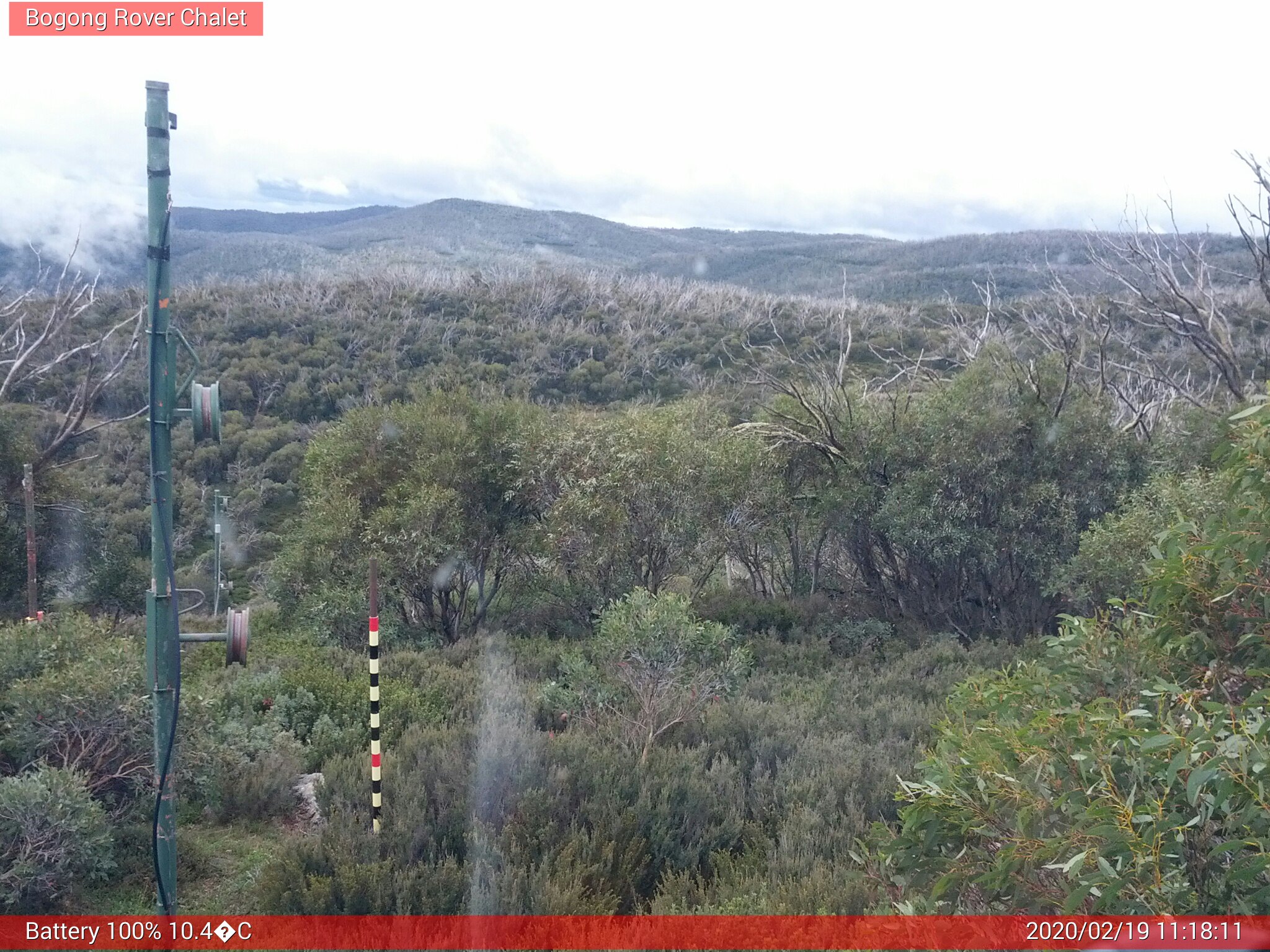 Bogong Web Cam 11:18am Wednesday 19th of February 2020