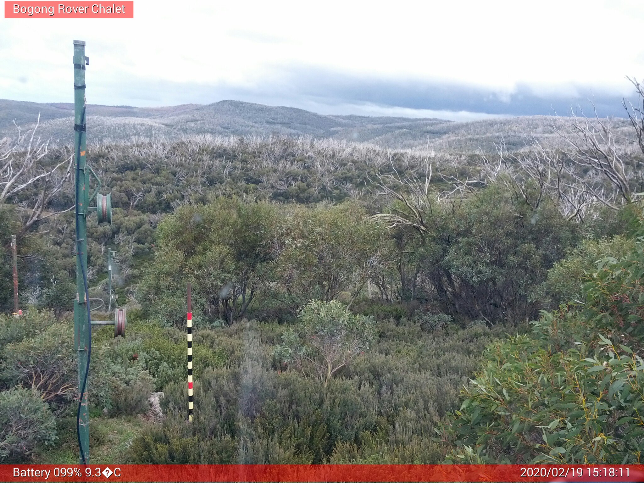 Bogong Web Cam 3:18pm Wednesday 19th of February 2020