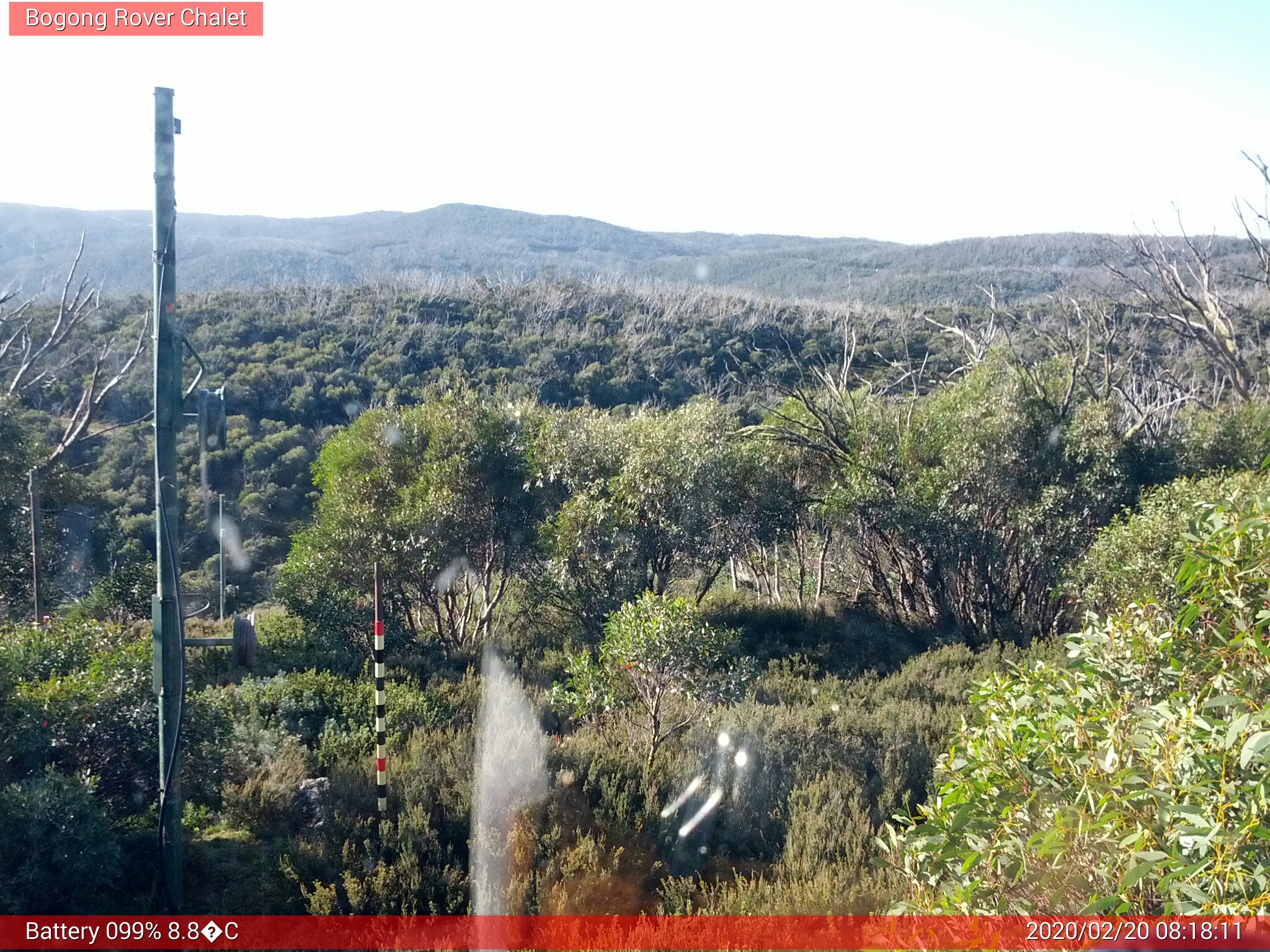 Bogong Web Cam 8:18am Thursday 20th of February 2020