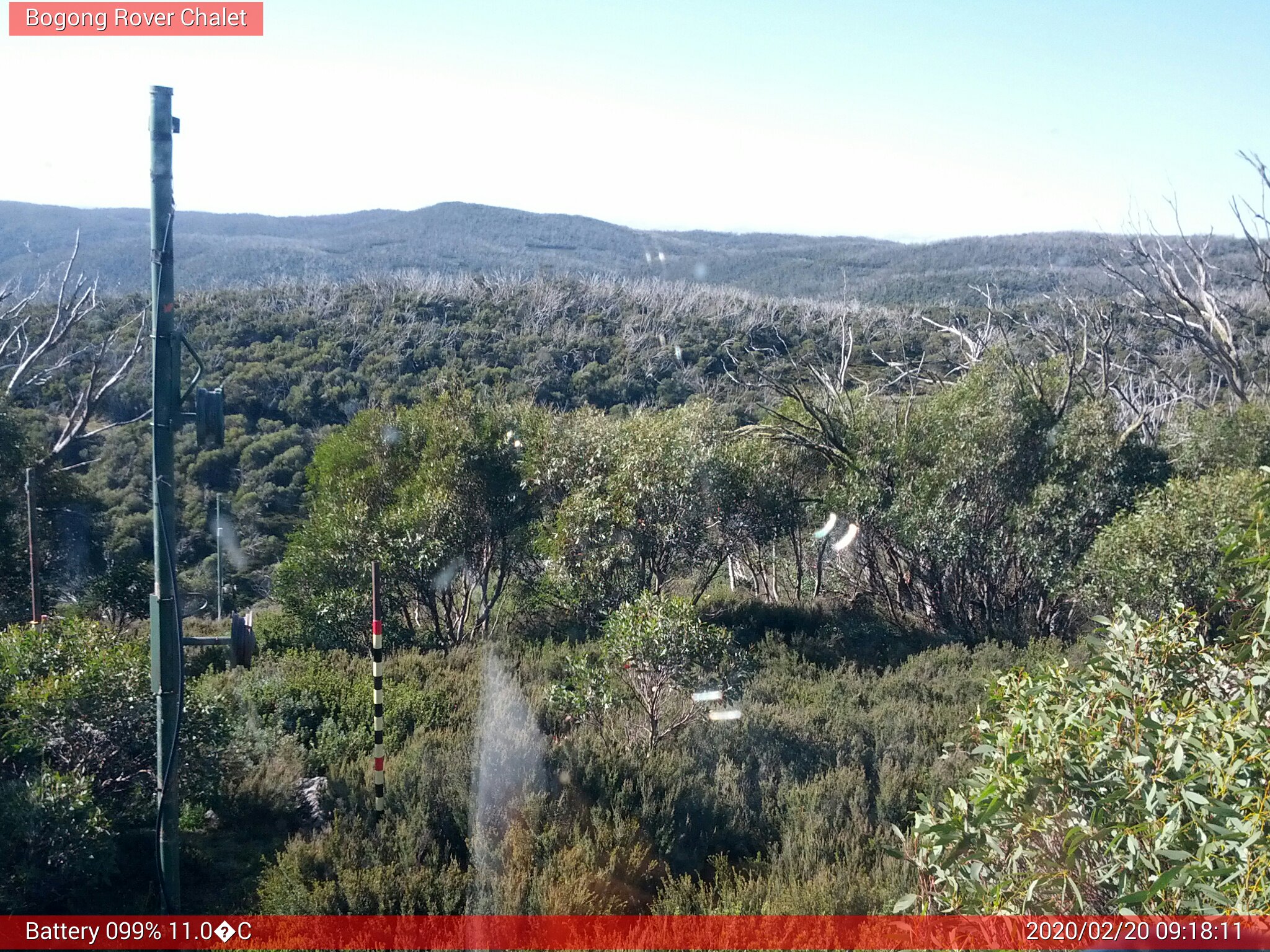 Bogong Web Cam 9:18am Thursday 20th of February 2020