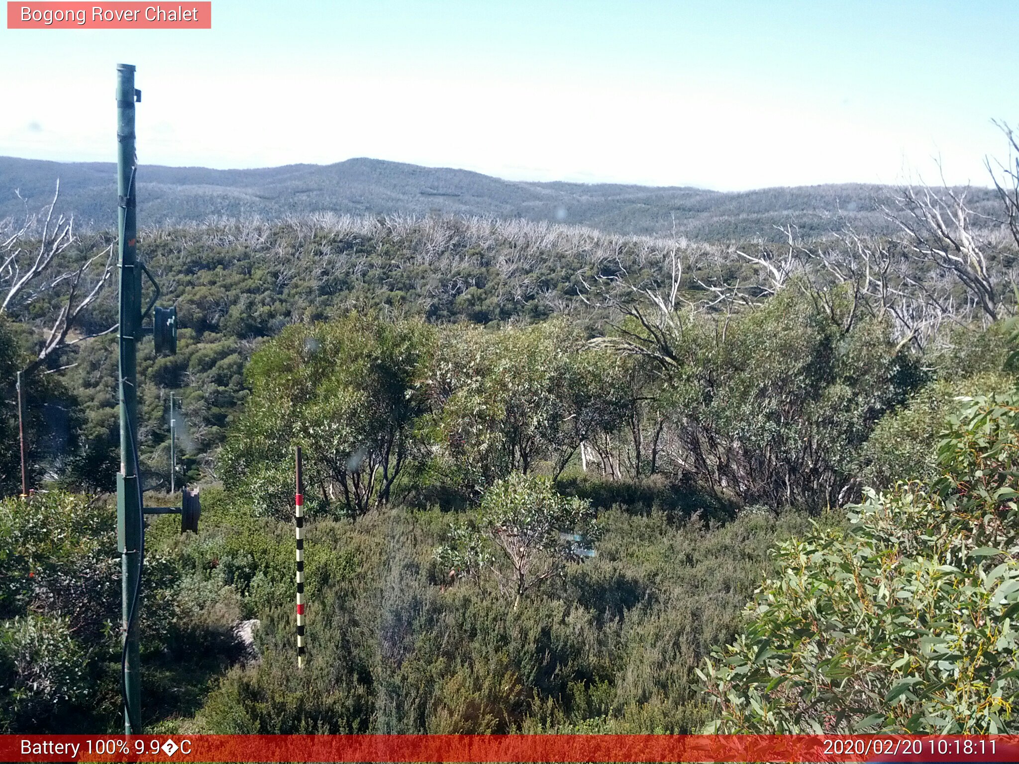 Bogong Web Cam 10:18am Thursday 20th of February 2020