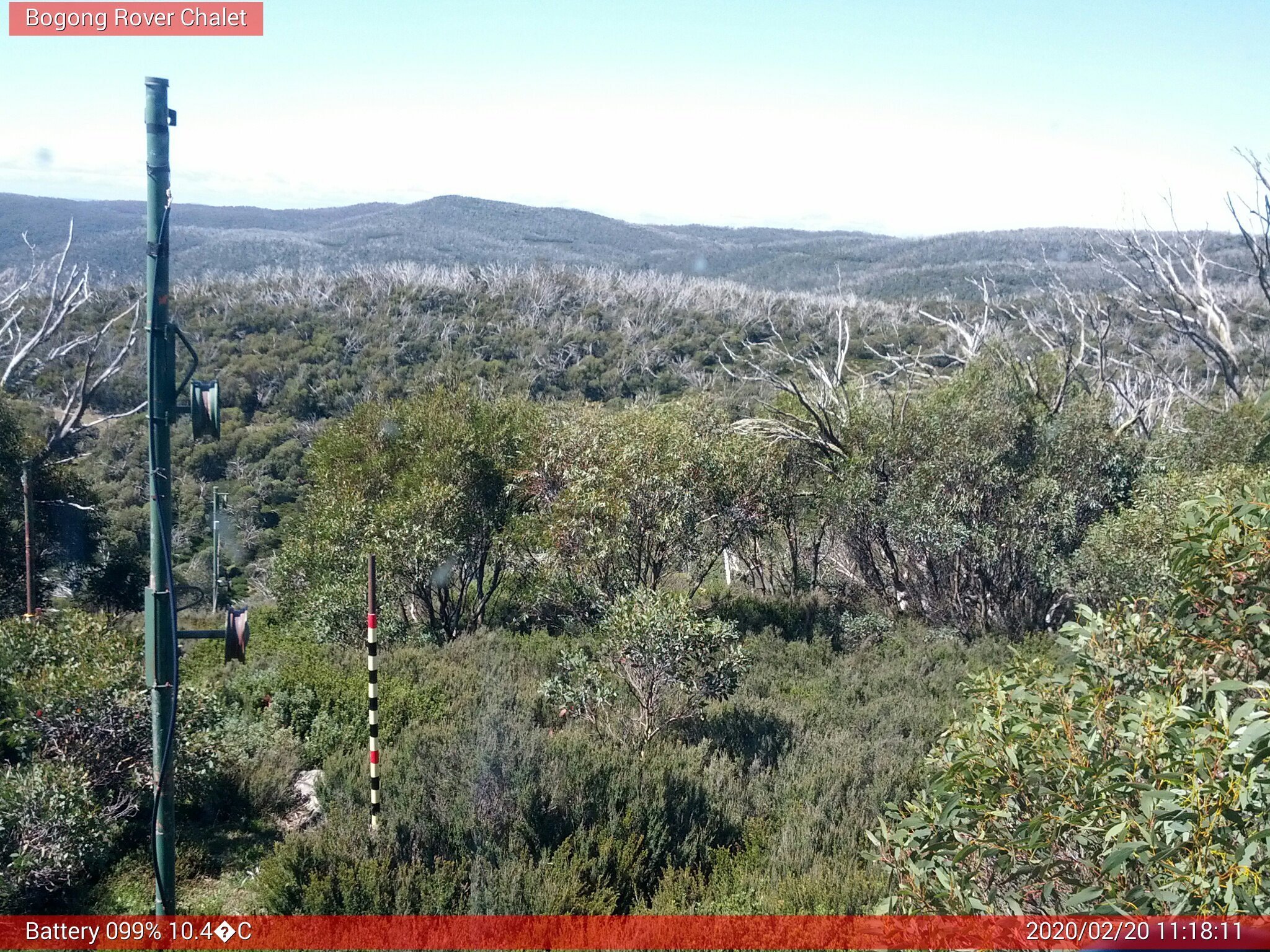 Bogong Web Cam 11:18am Thursday 20th of February 2020