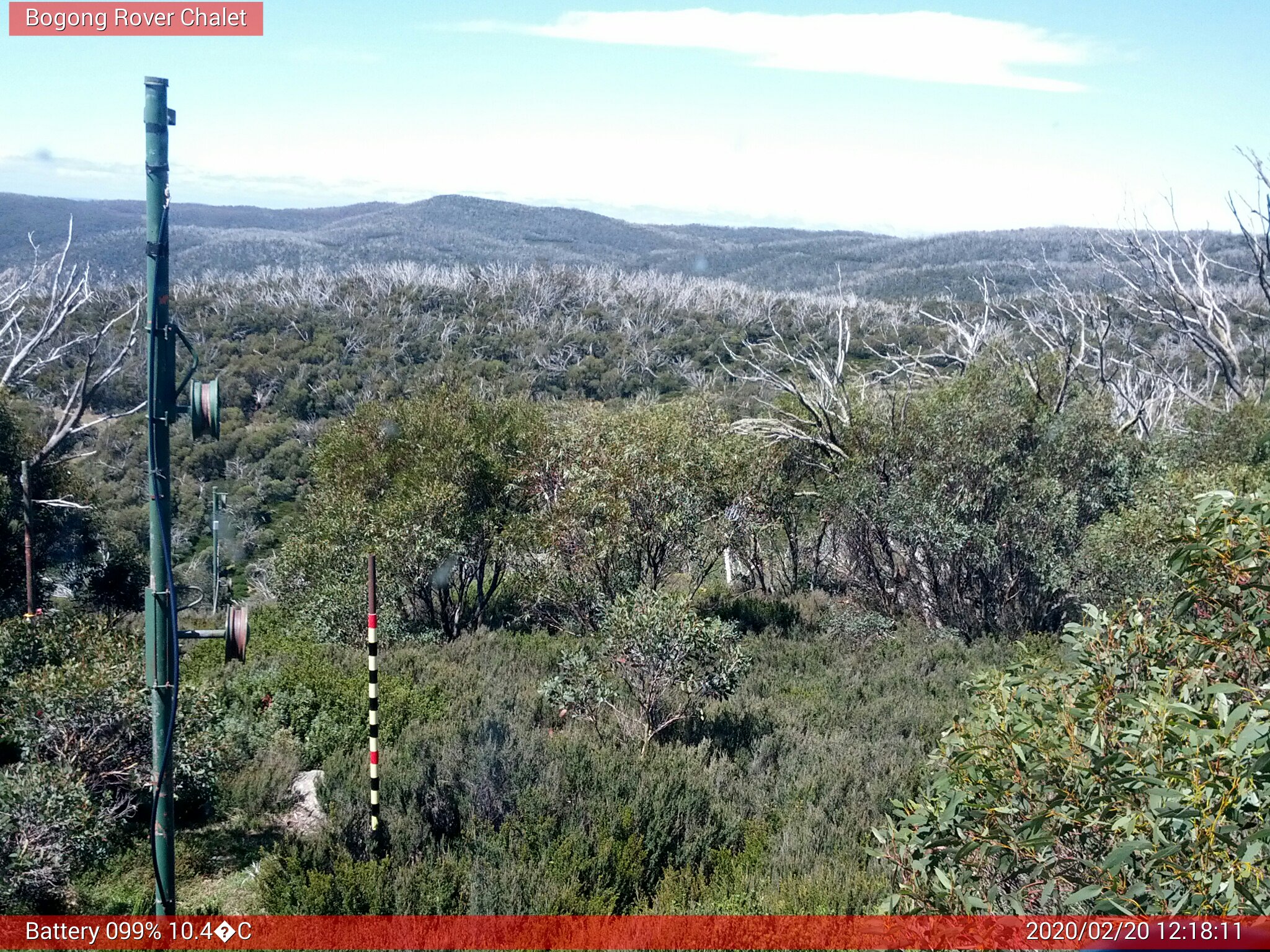 Bogong Web Cam 12:18pm Thursday 20th of February 2020