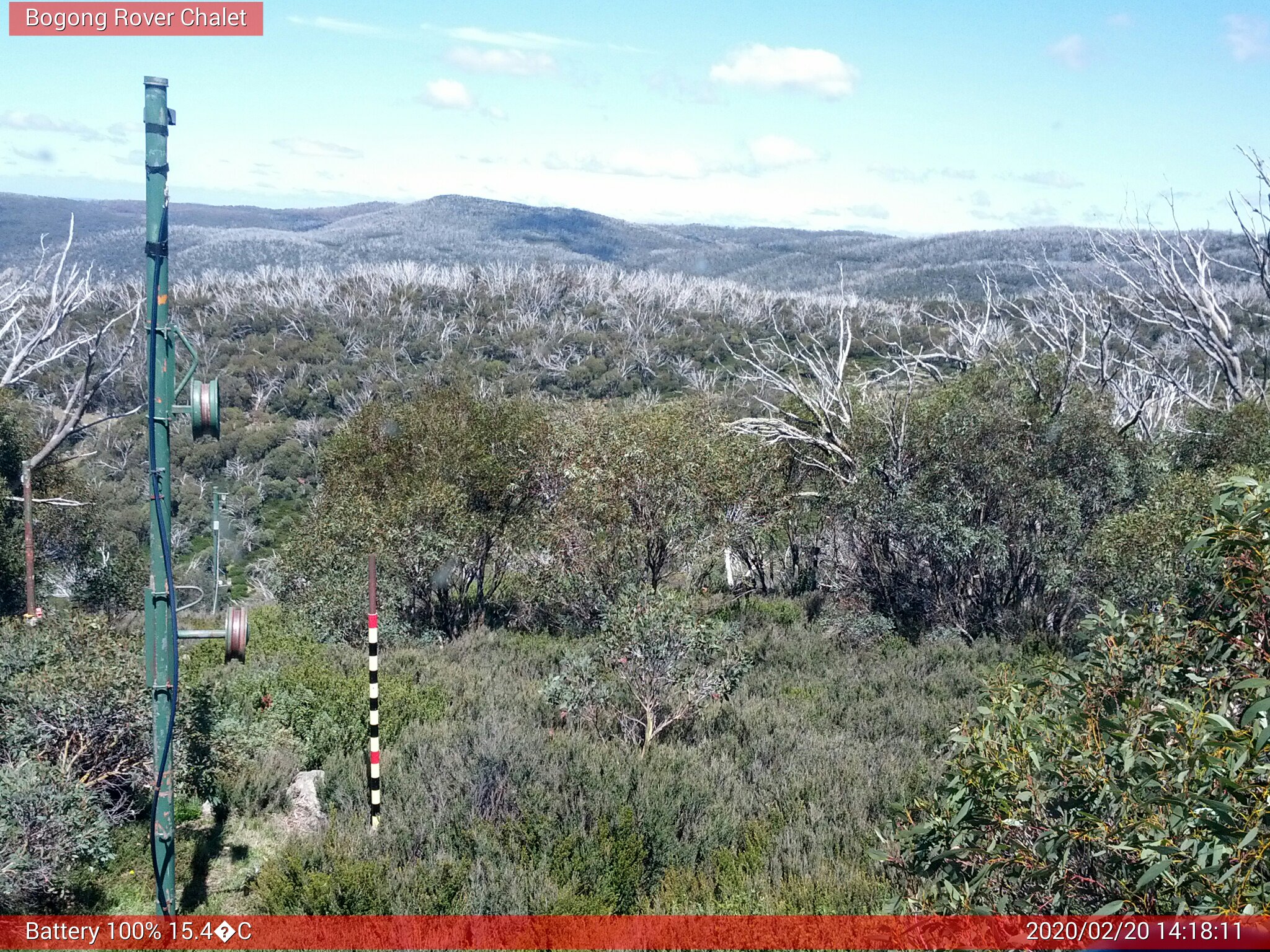 Bogong Web Cam 2:18pm Thursday 20th of February 2020