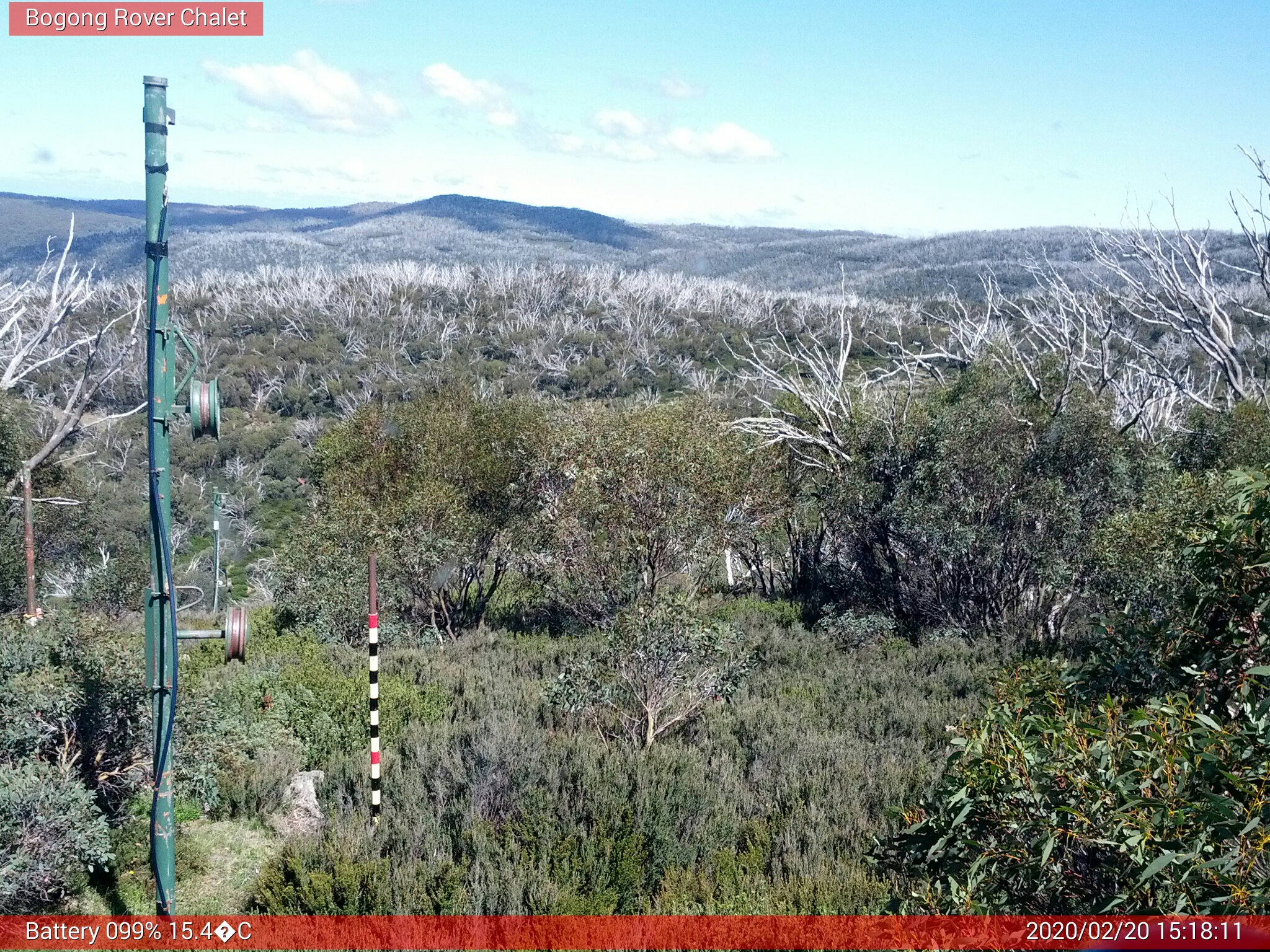 Bogong Web Cam 3:18pm Thursday 20th of February 2020