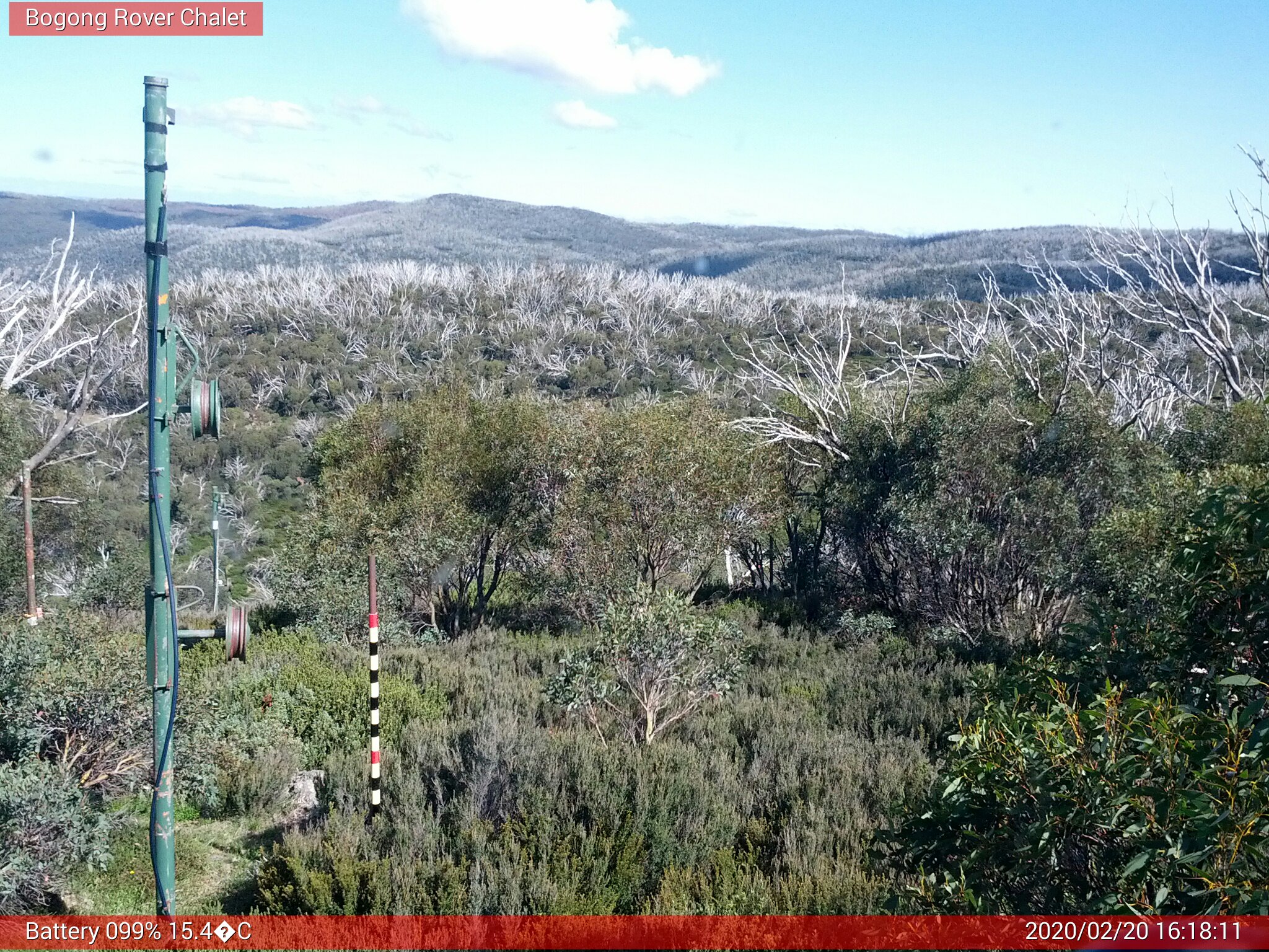 Bogong Web Cam 4:18pm Thursday 20th of February 2020