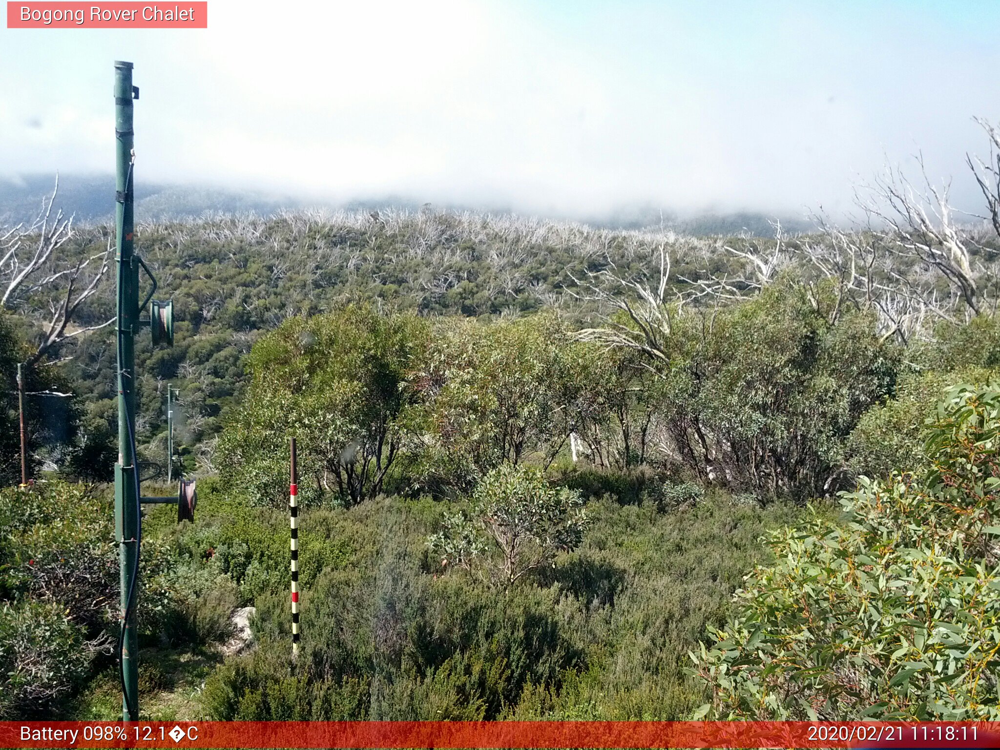 Bogong Web Cam 11:18am Friday 21st of February 2020