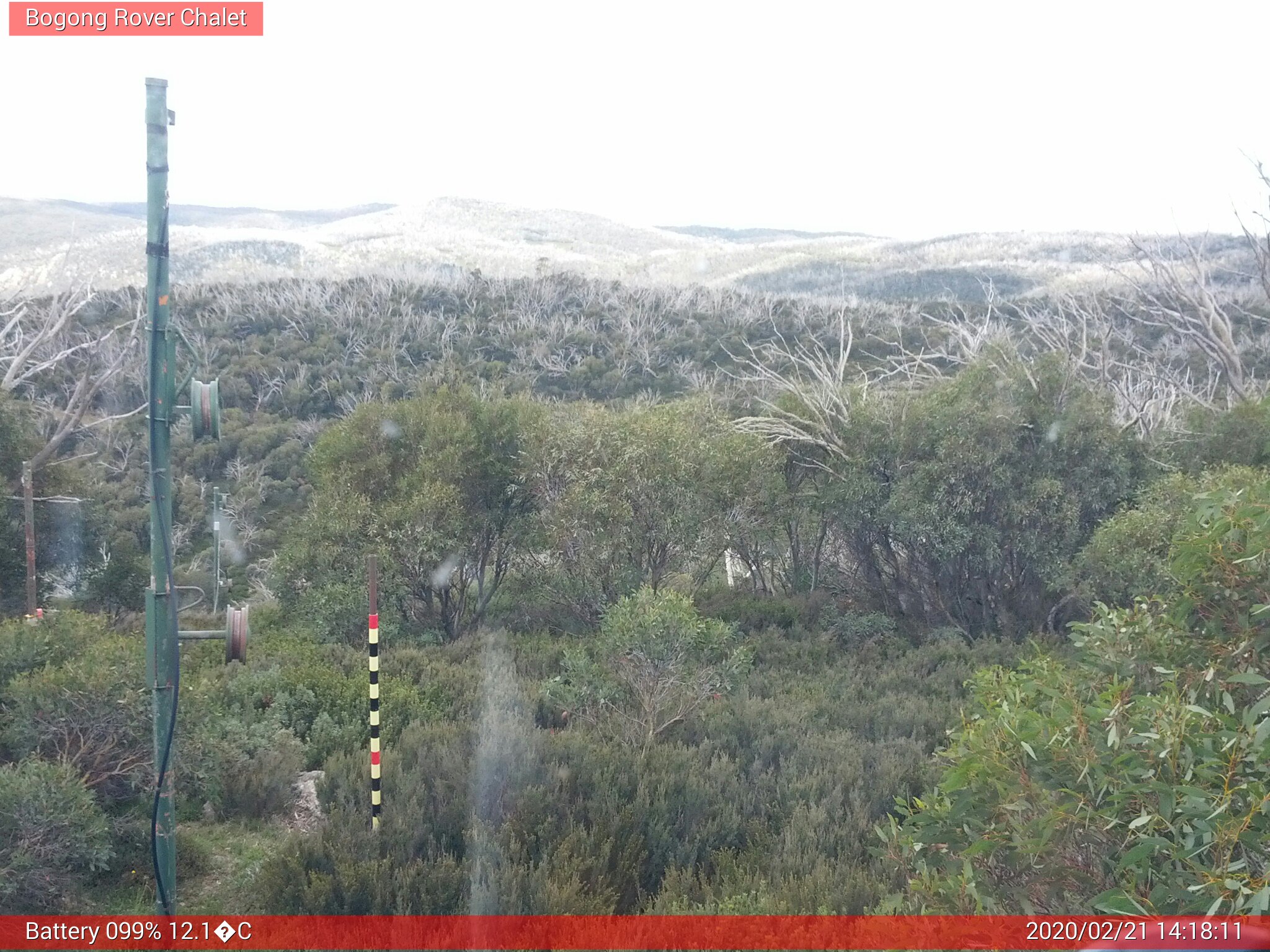 Bogong Web Cam 2:18pm Friday 21st of February 2020