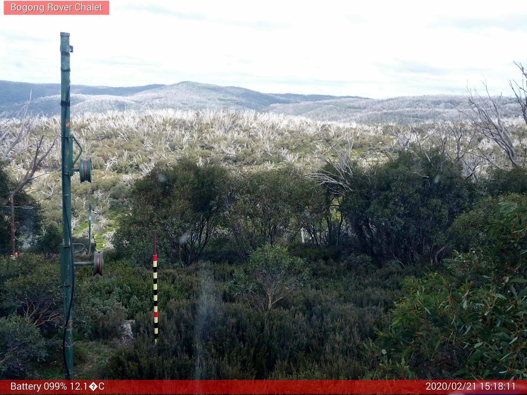 Bogong Web Cam 3:18pm Friday 21st of February 2020