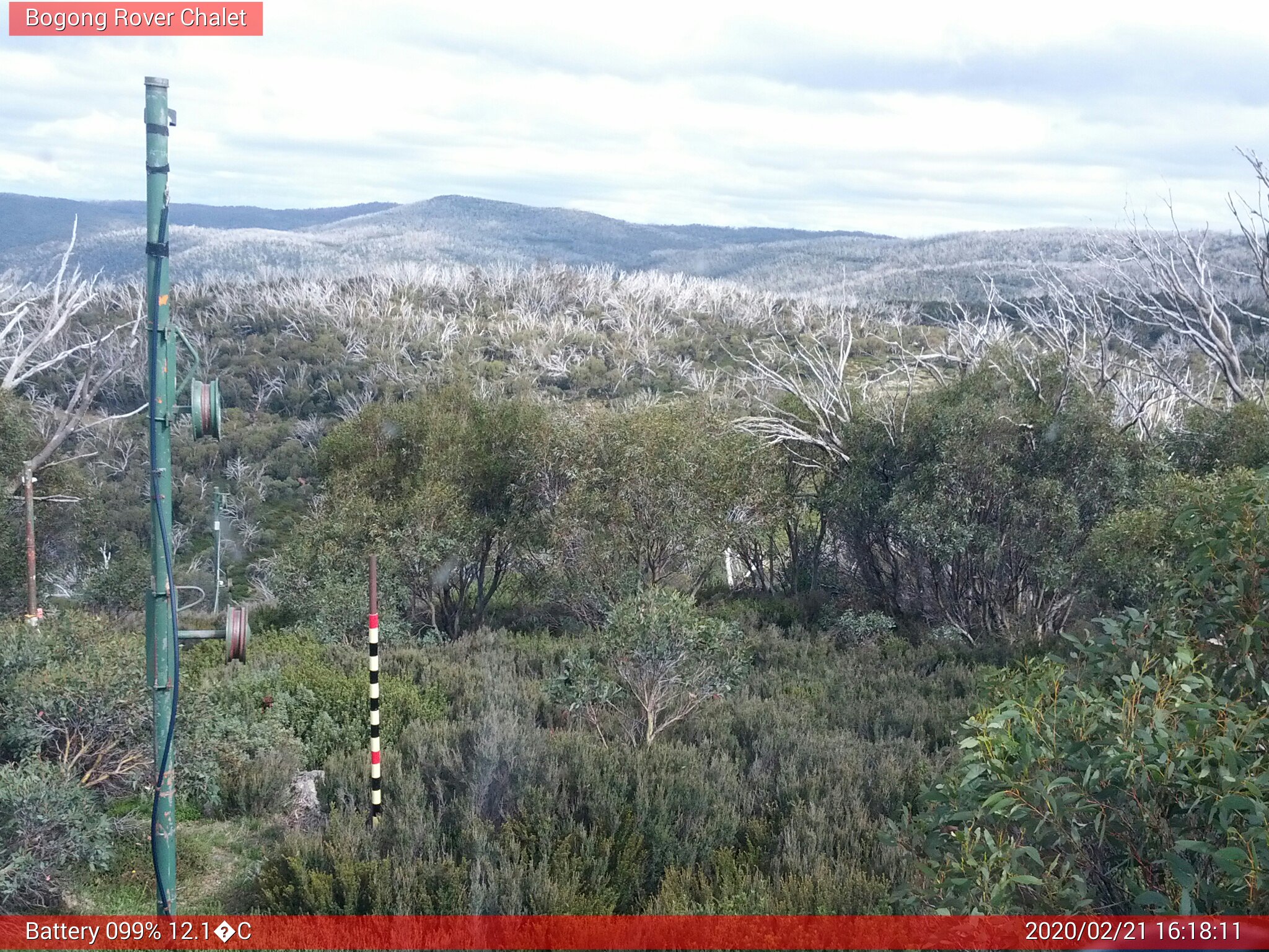 Bogong Web Cam 4:18pm Friday 21st of February 2020