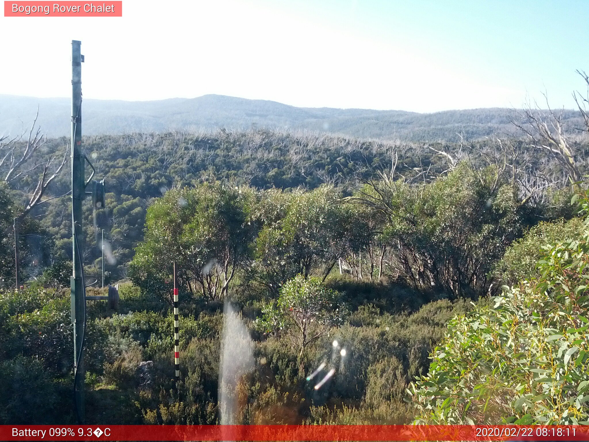 Bogong Web Cam 8:18am Saturday 22nd of February 2020