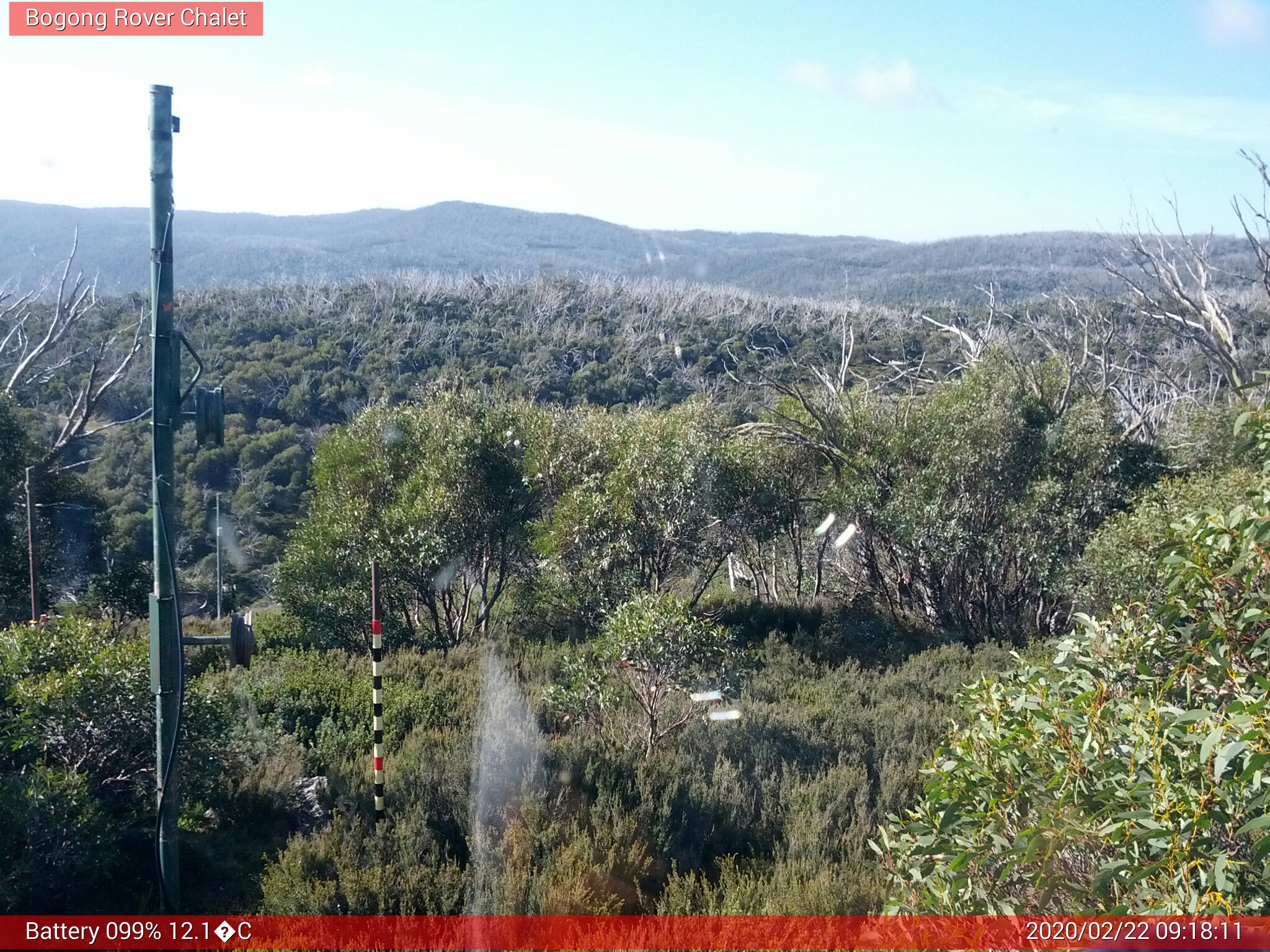 Bogong Web Cam 9:18am Saturday 22nd of February 2020