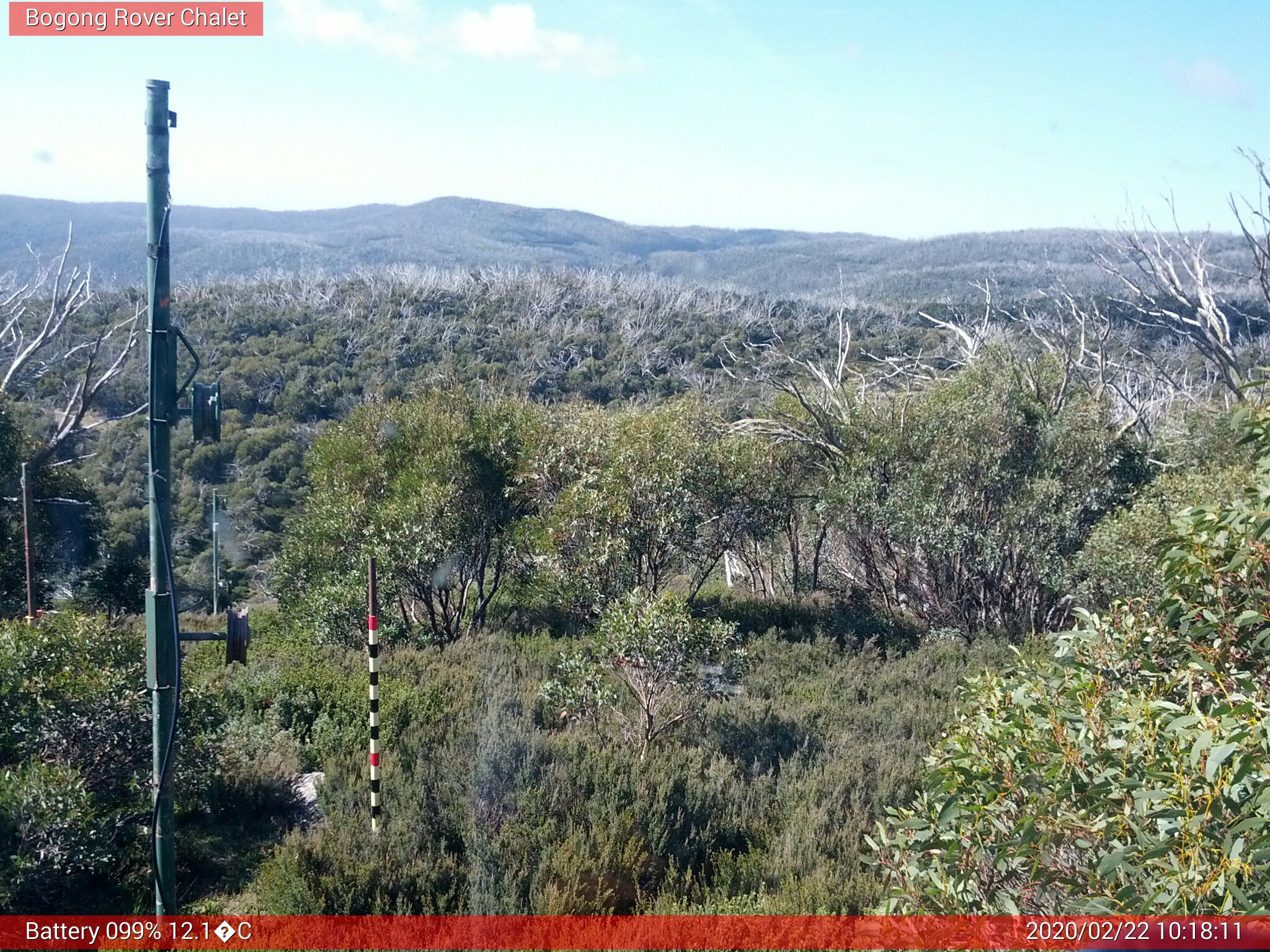 Bogong Web Cam 10:18am Saturday 22nd of February 2020