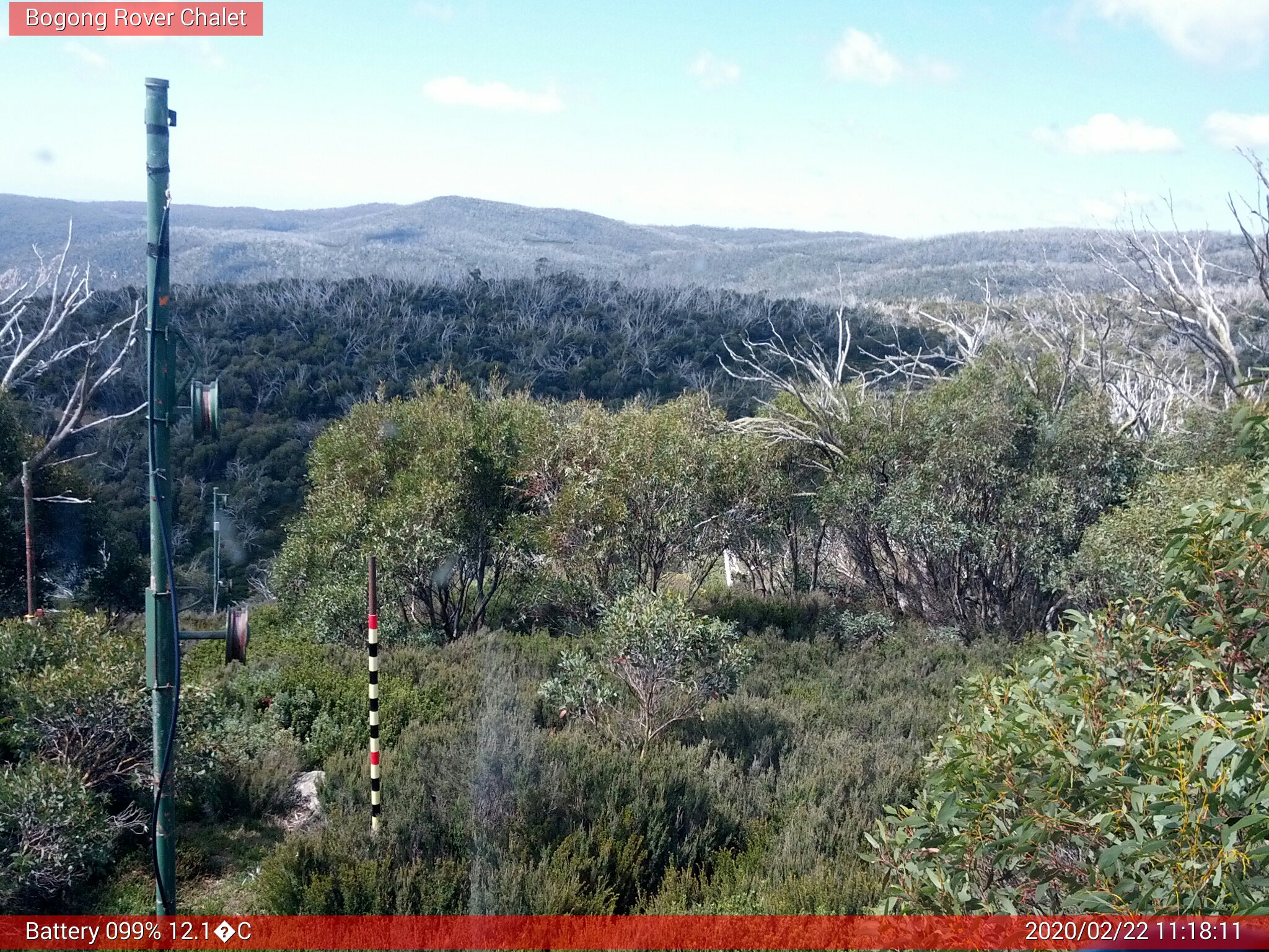 Bogong Web Cam 11:18am Saturday 22nd of February 2020