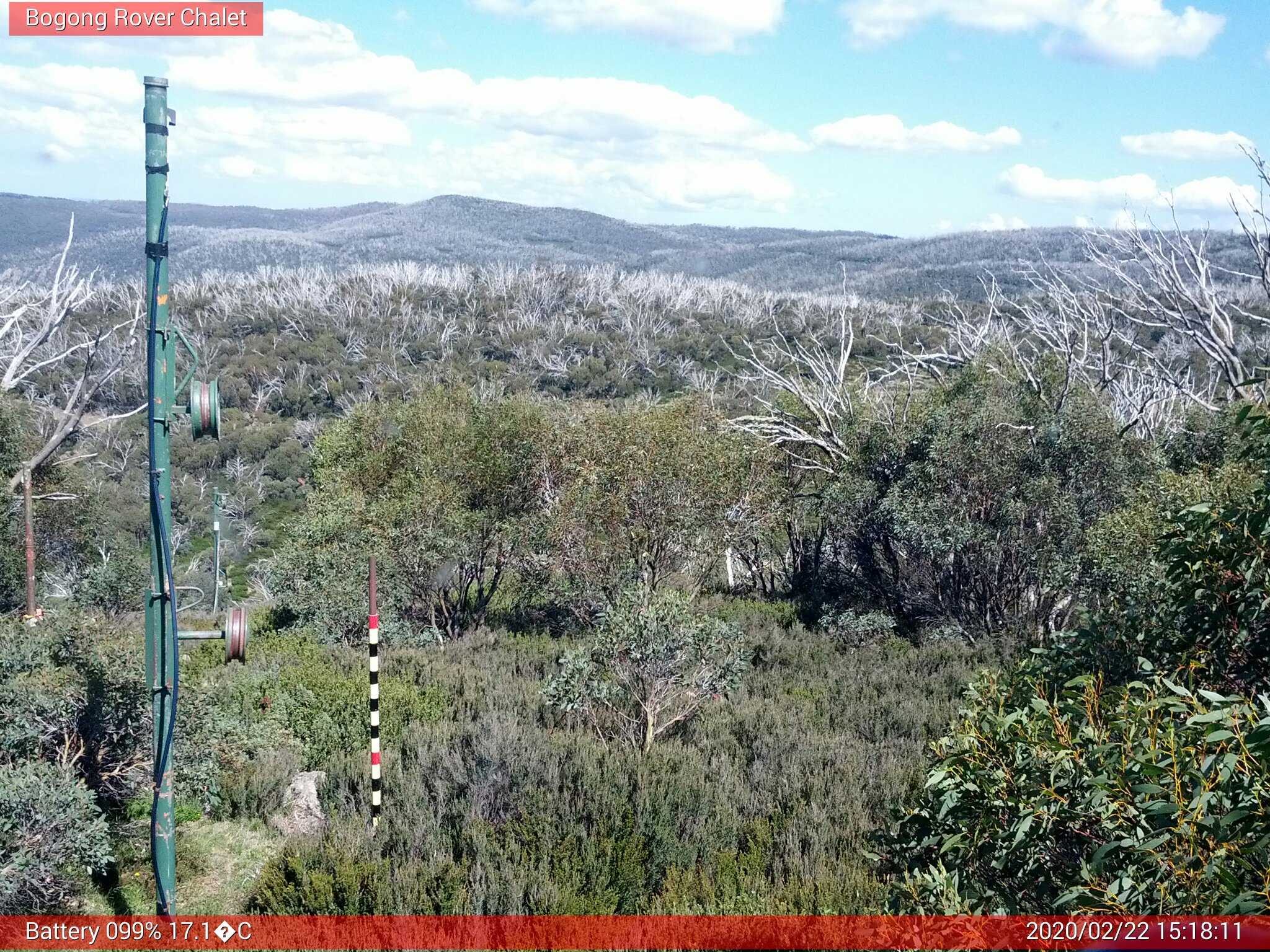 Bogong Web Cam 3:18pm Saturday 22nd of February 2020