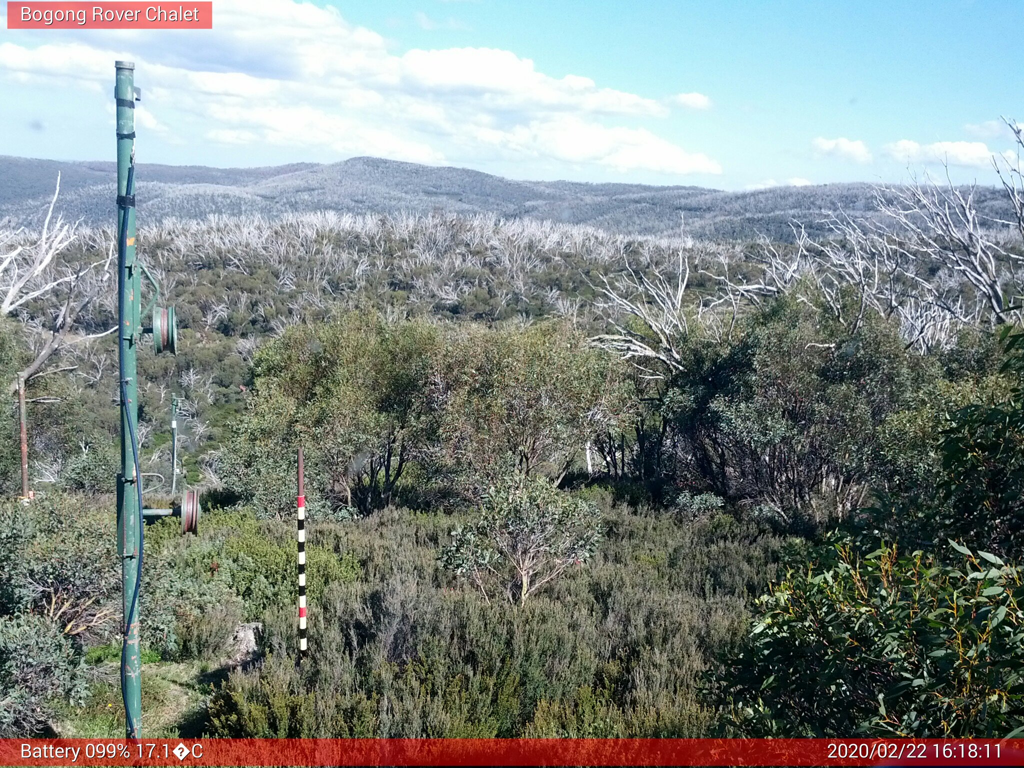 Bogong Web Cam 4:18pm Saturday 22nd of February 2020