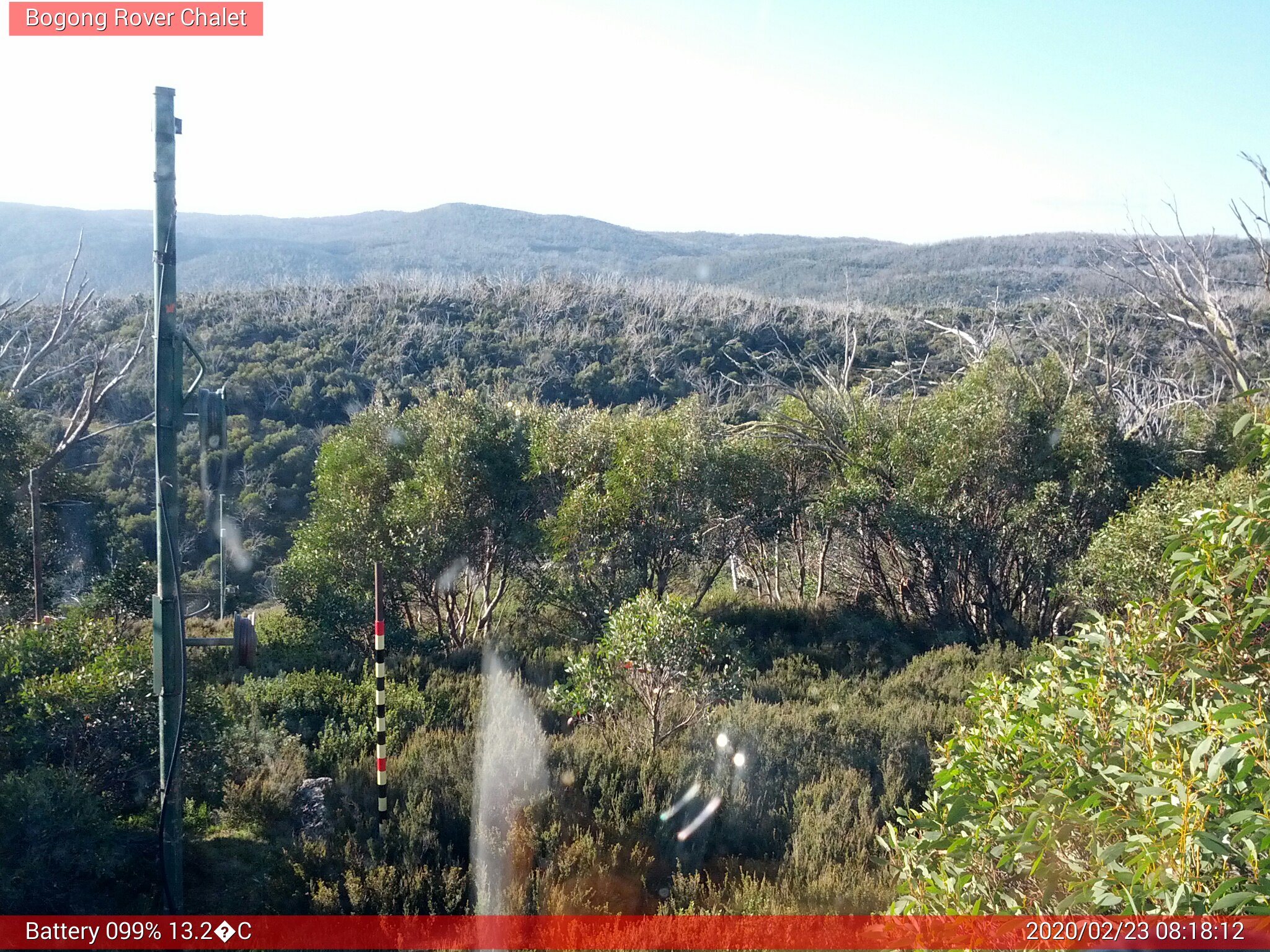 Bogong Web Cam 8:18am Sunday 23rd of February 2020