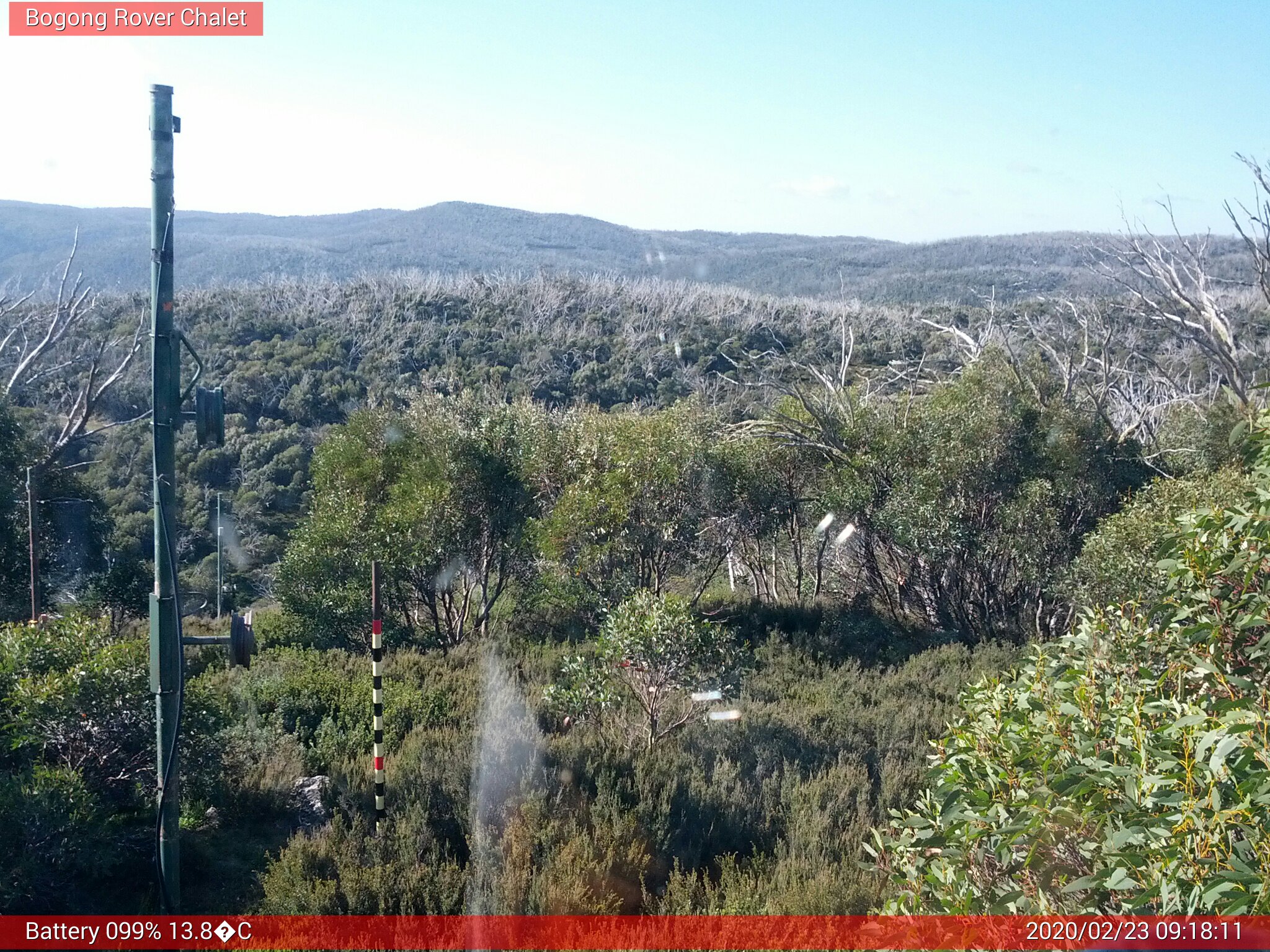 Bogong Web Cam 9:18am Sunday 23rd of February 2020