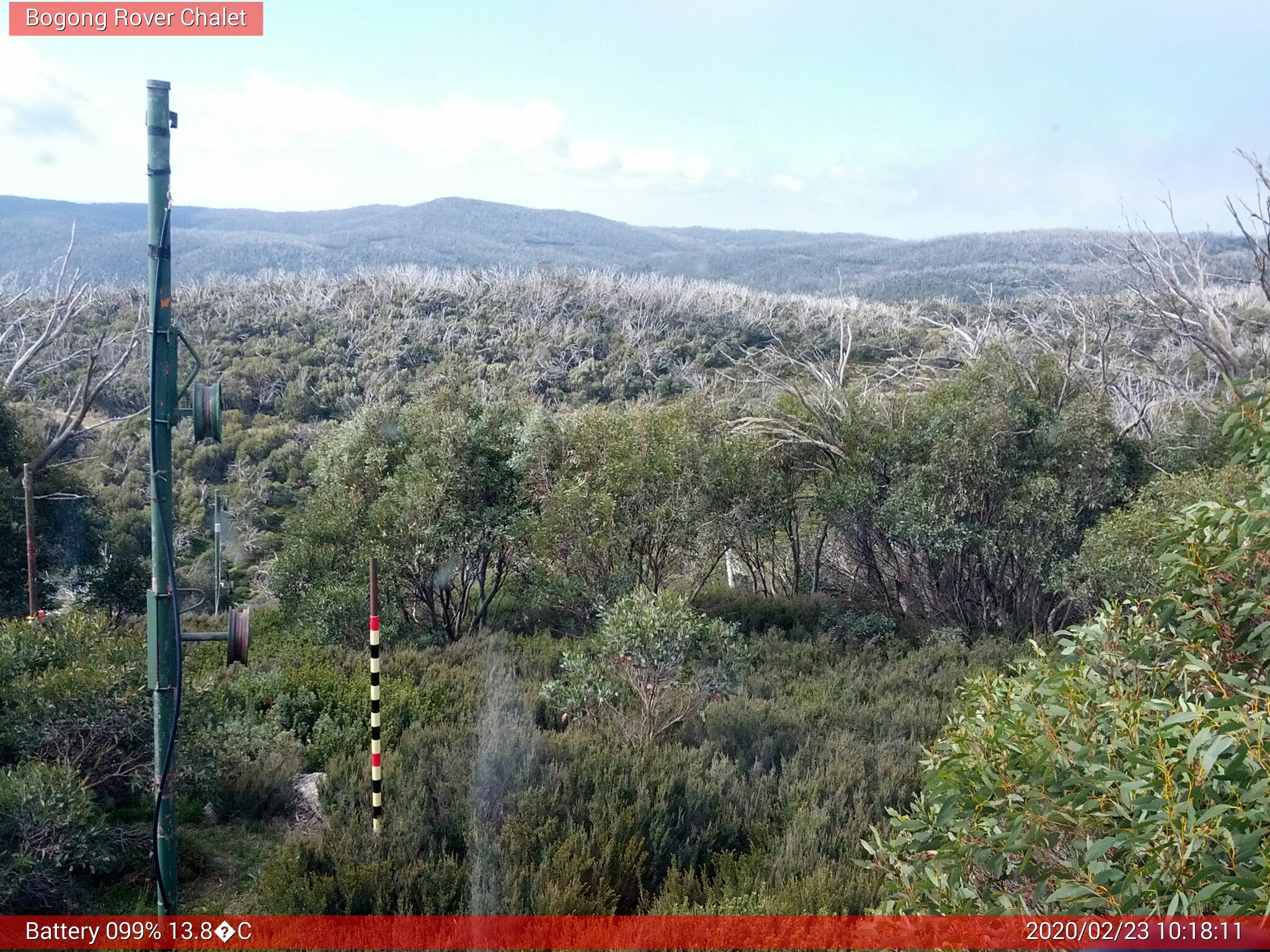 Bogong Web Cam 10:18am Sunday 23rd of February 2020