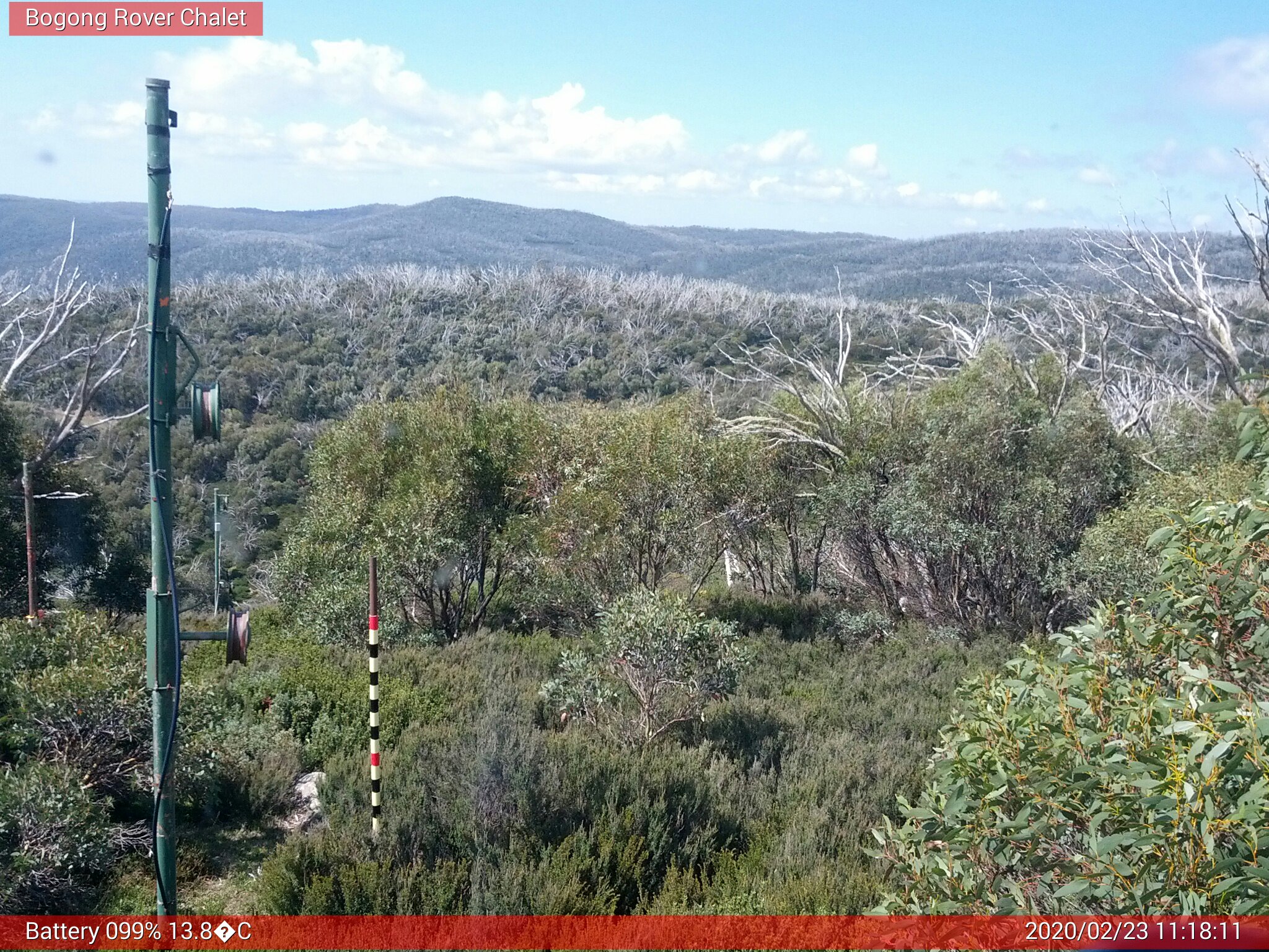 Bogong Web Cam 11:18am Sunday 23rd of February 2020