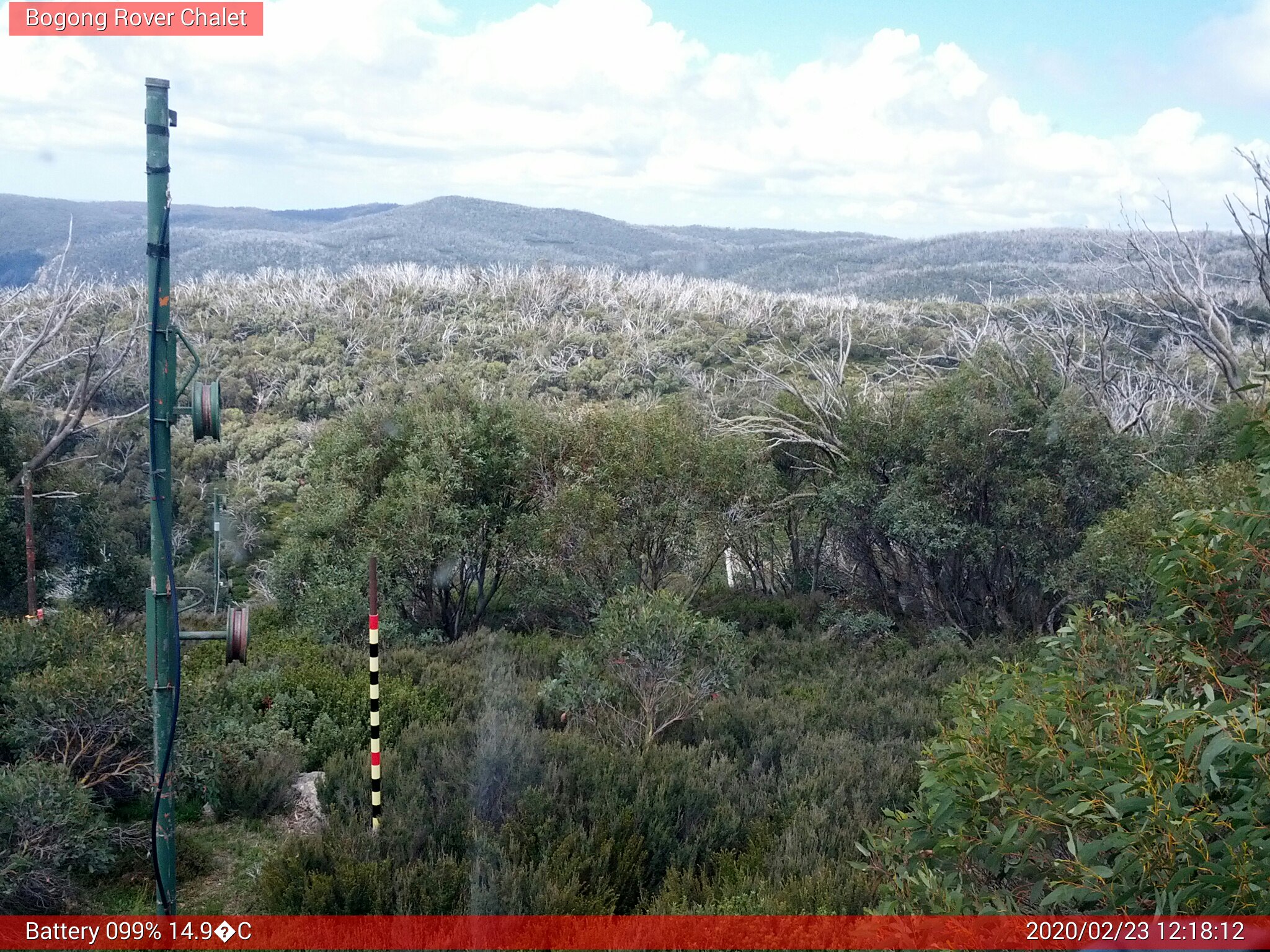 Bogong Web Cam 12:18pm Sunday 23rd of February 2020