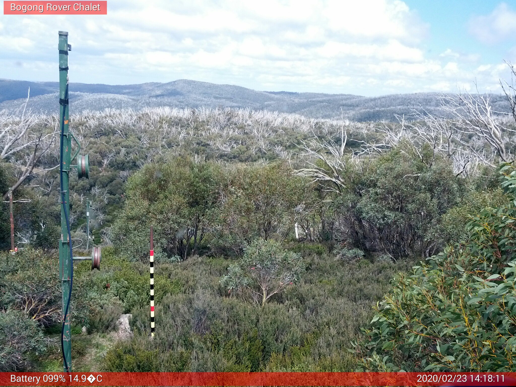 Bogong Web Cam 2:18pm Sunday 23rd of February 2020