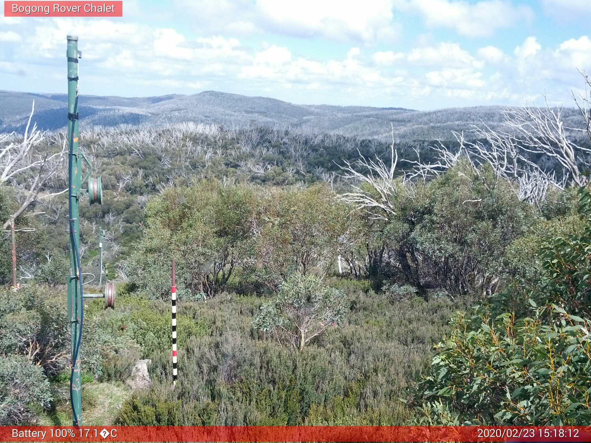 Bogong Web Cam 3:18pm Sunday 23rd of February 2020