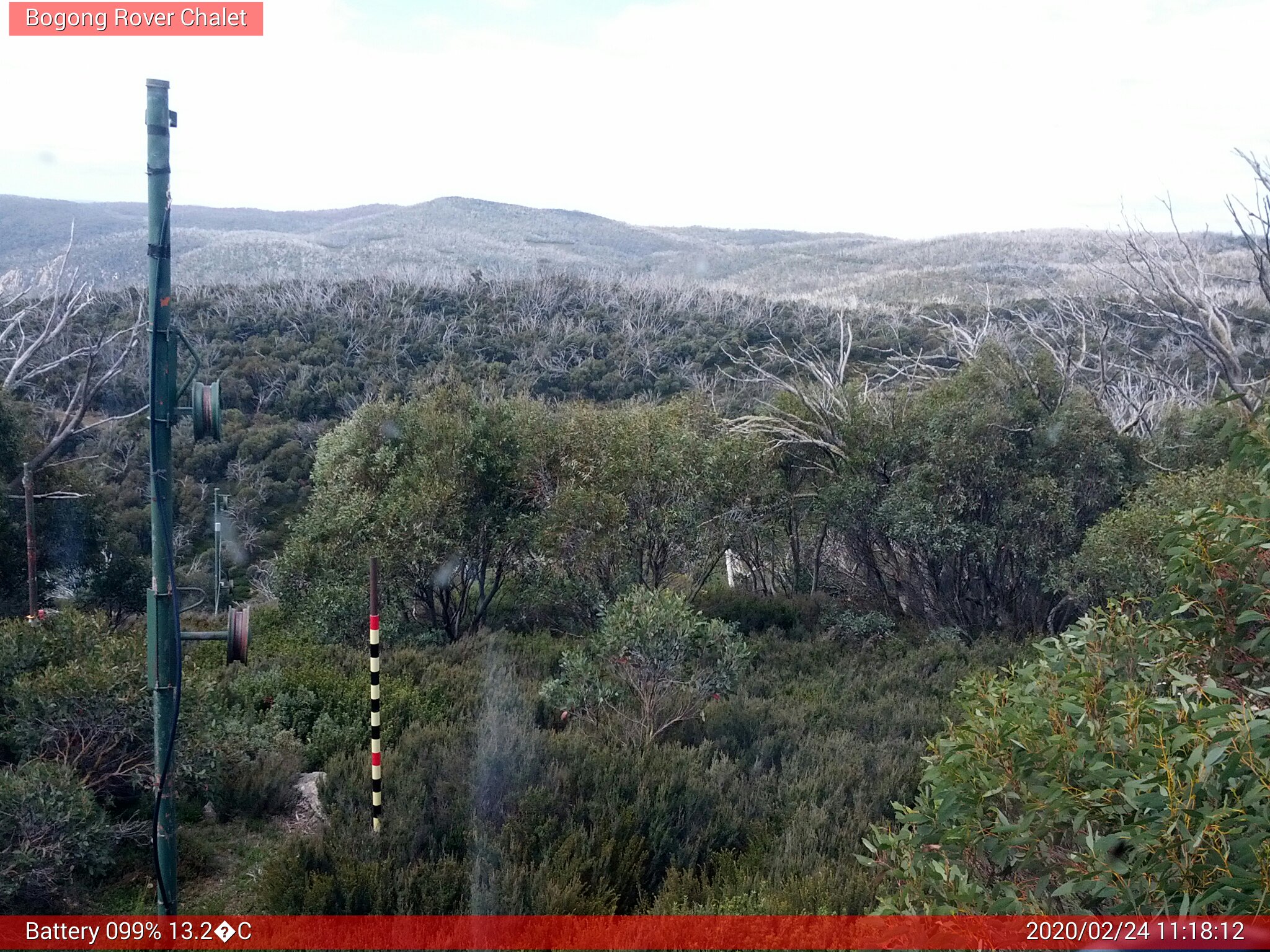 Bogong Web Cam 11:18am Monday 24th of February 2020