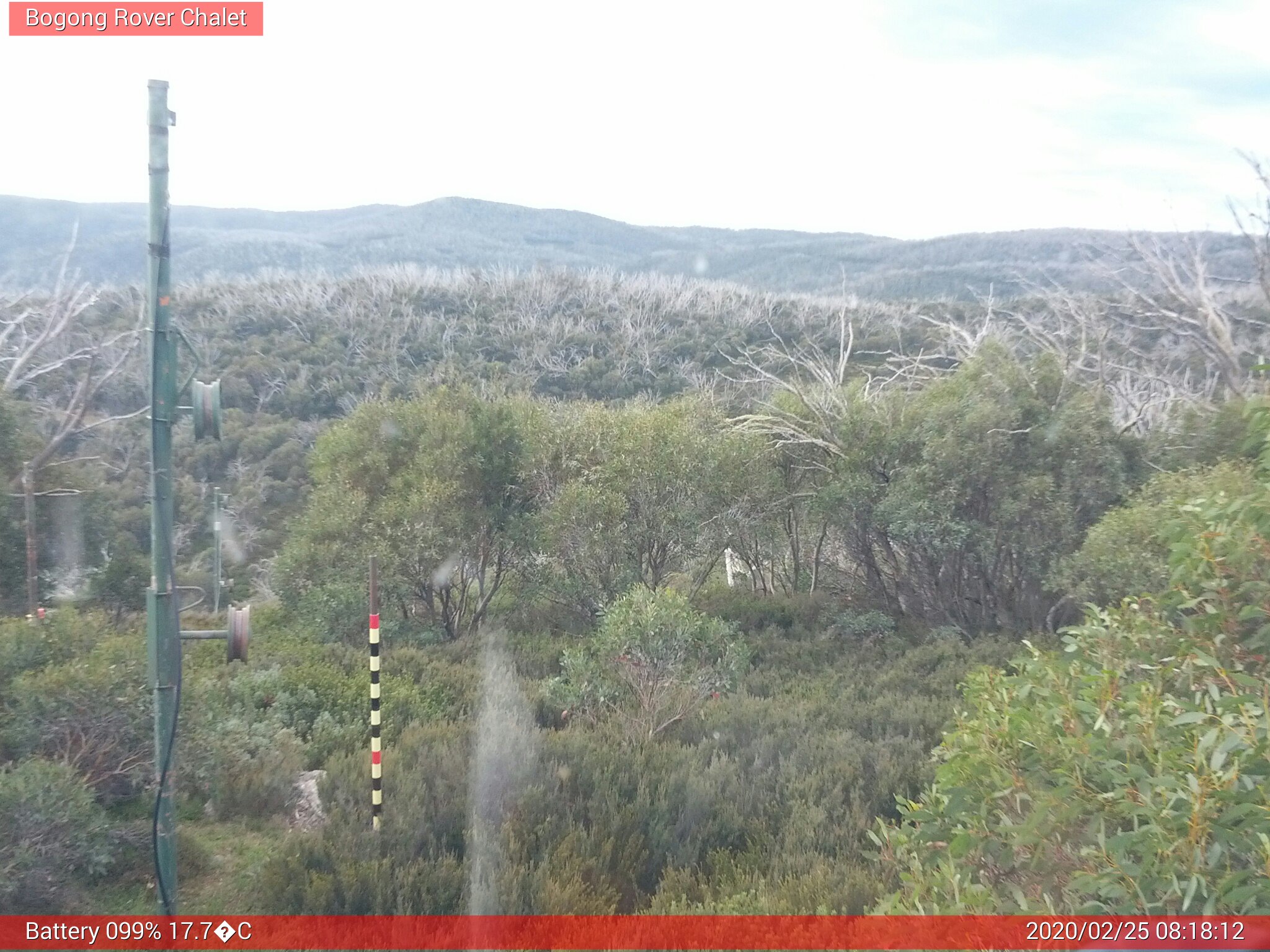 Bogong Web Cam 8:18am Tuesday 25th of February 2020