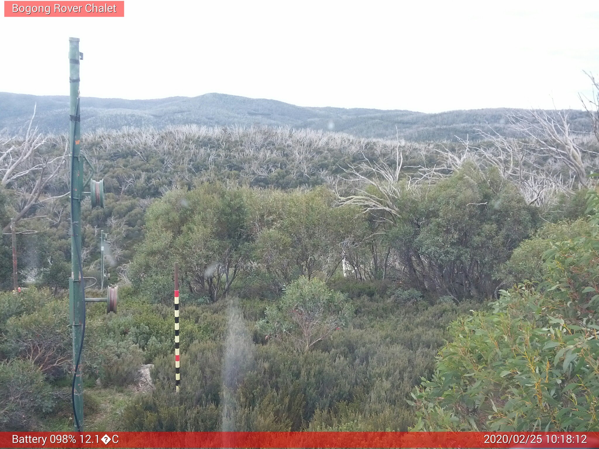 Bogong Web Cam 10:18am Tuesday 25th of February 2020