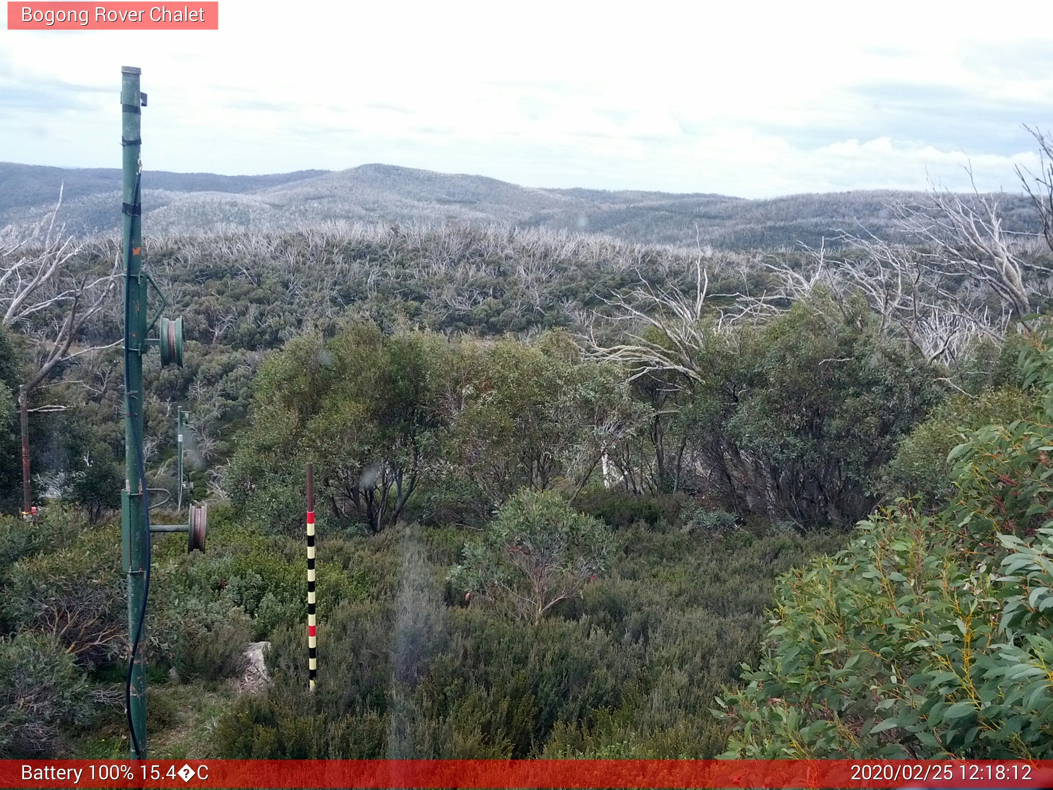 Bogong Web Cam 12:18pm Tuesday 25th of February 2020