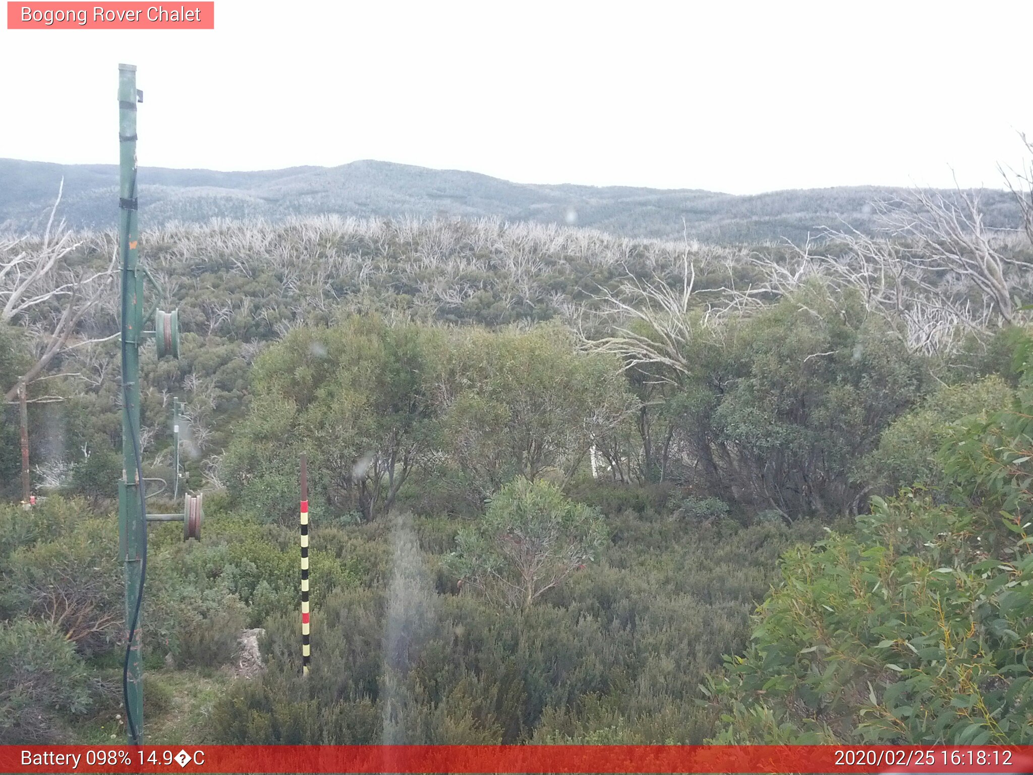 Bogong Web Cam 4:18pm Tuesday 25th of February 2020