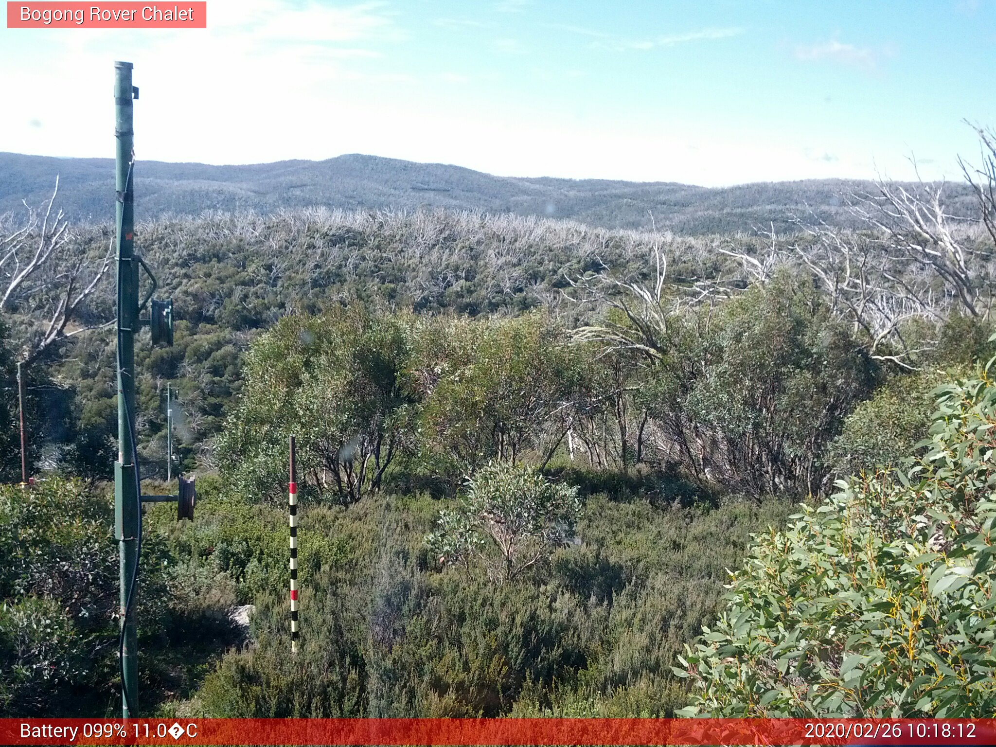 Bogong Web Cam 10:18am Wednesday 26th of February 2020