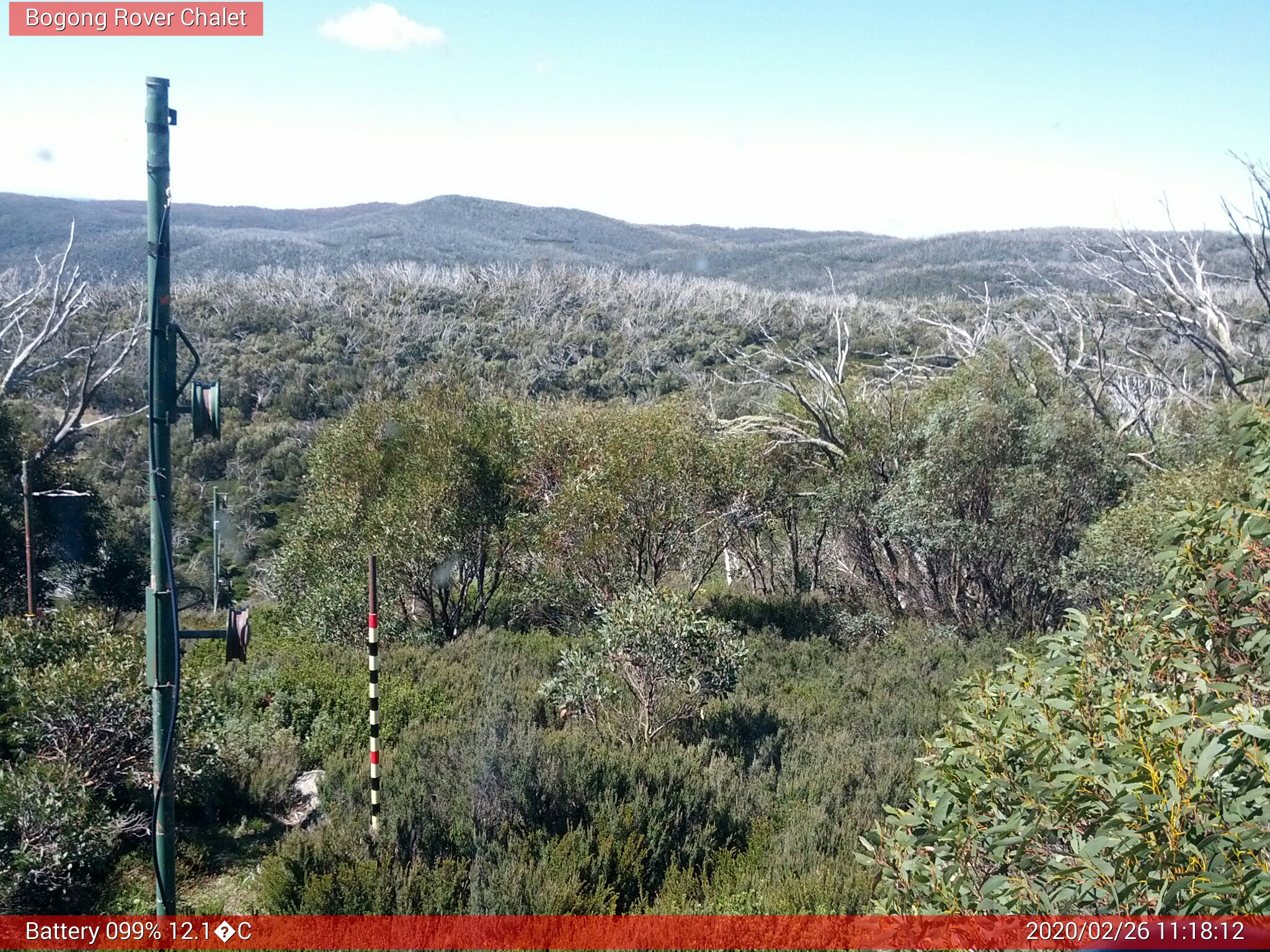 Bogong Web Cam 11:18am Wednesday 26th of February 2020