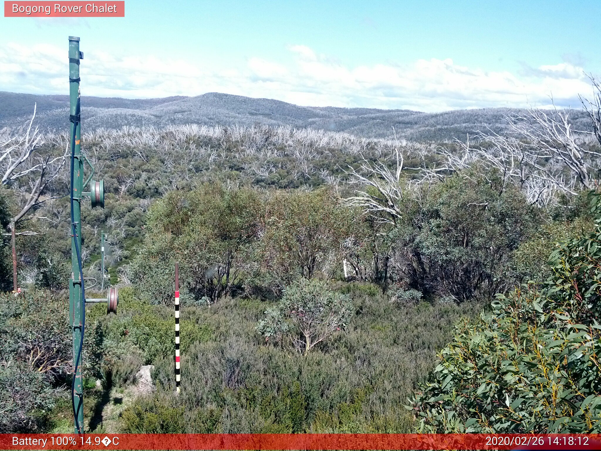 Bogong Web Cam 2:18pm Wednesday 26th of February 2020