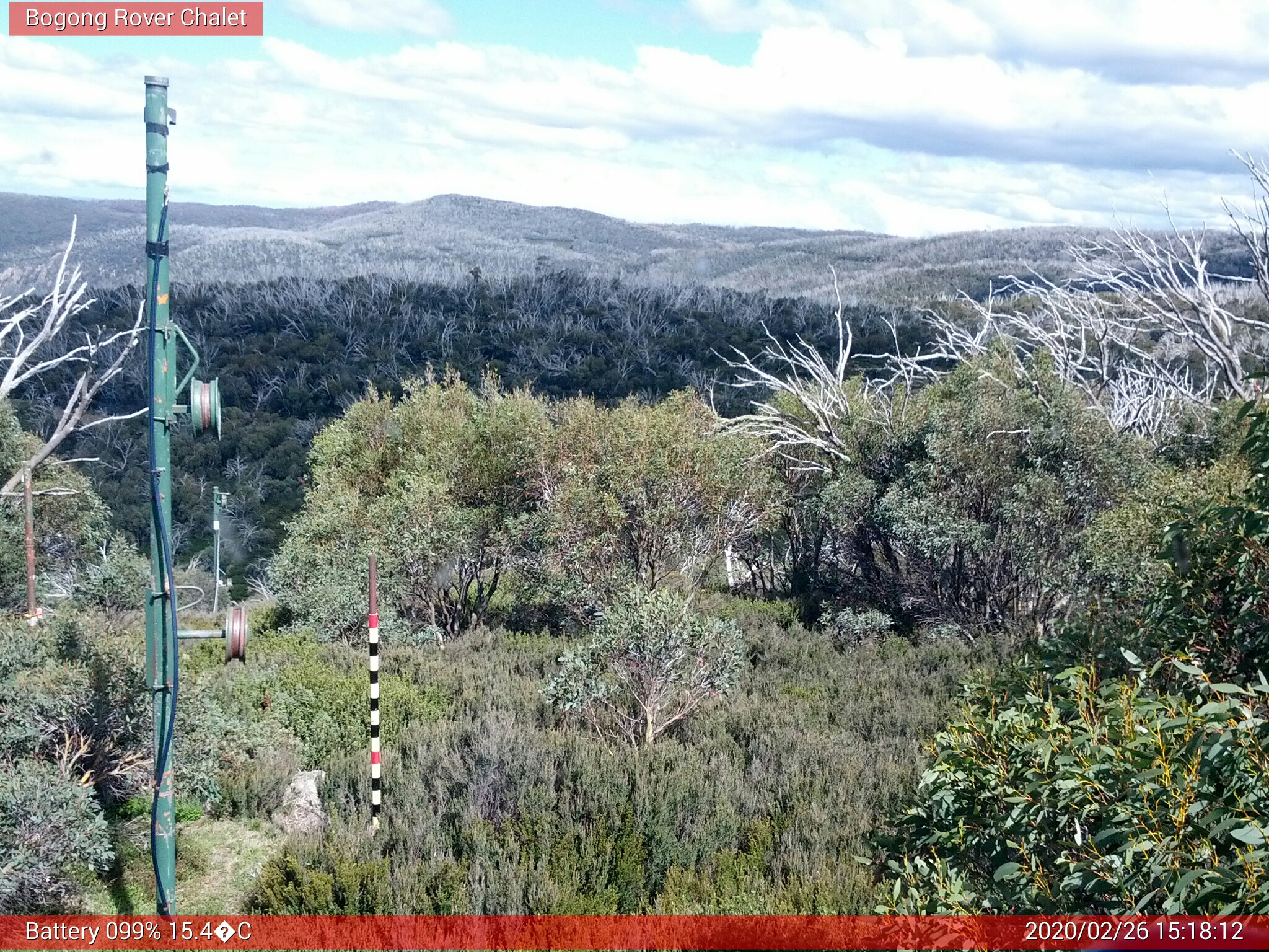 Bogong Web Cam 3:18pm Wednesday 26th of February 2020