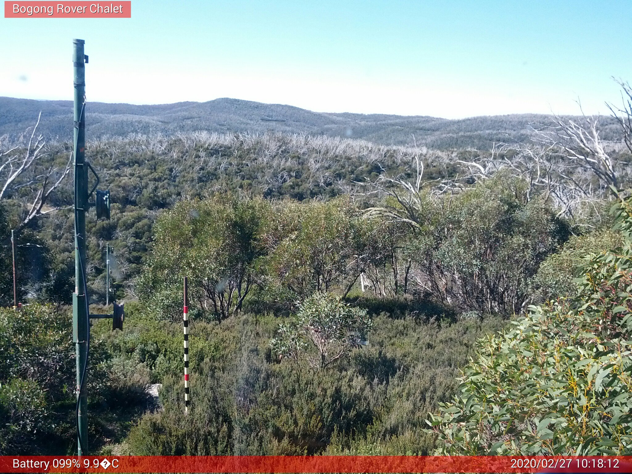 Bogong Web Cam 10:18am Thursday 27th of February 2020