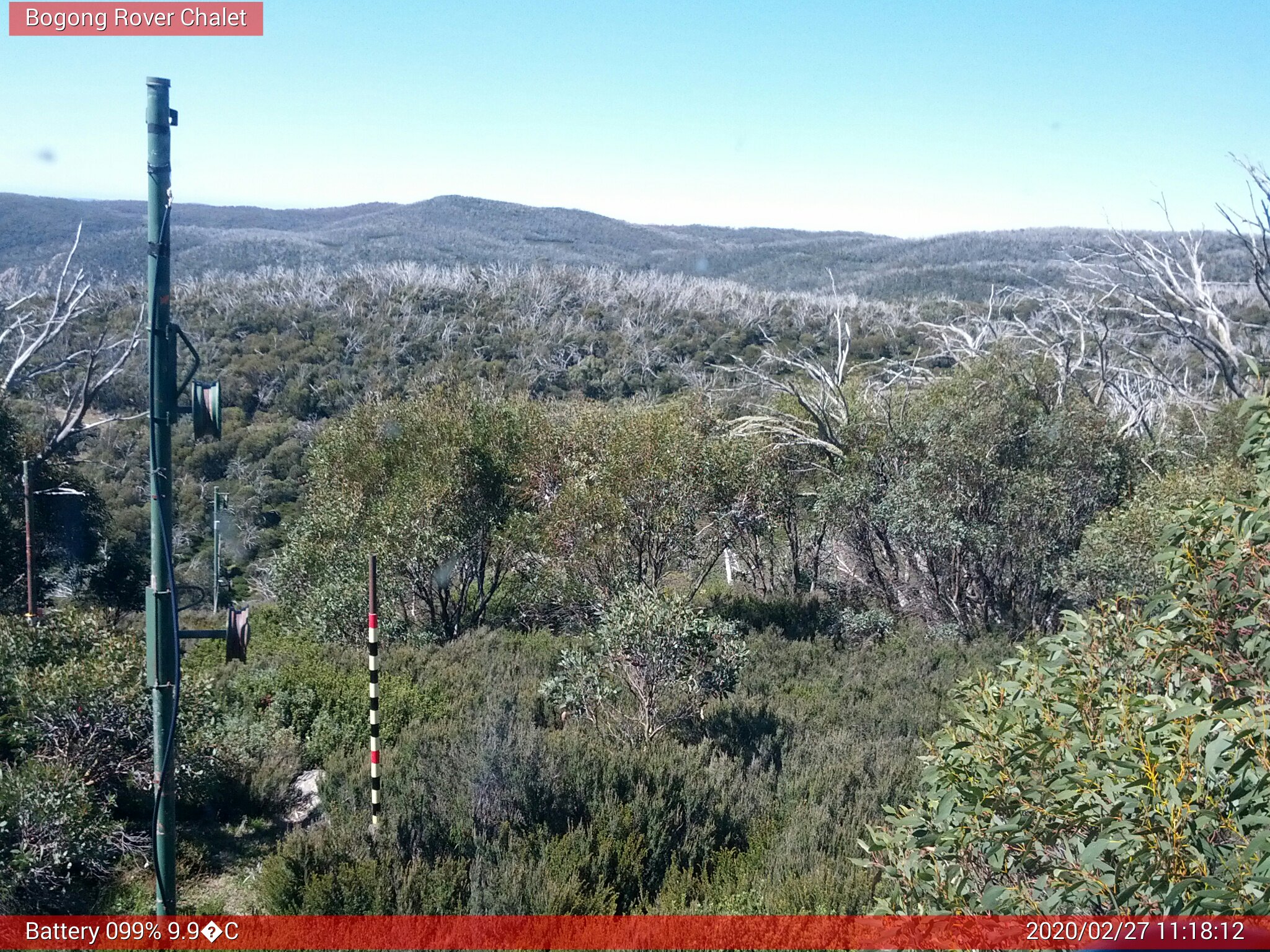 Bogong Web Cam 11:18am Thursday 27th of February 2020